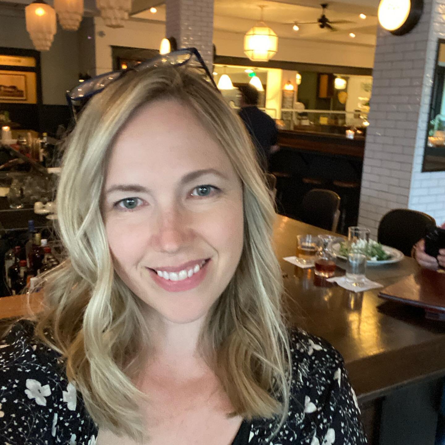 Dinner at rye. Great lighting for selfies!