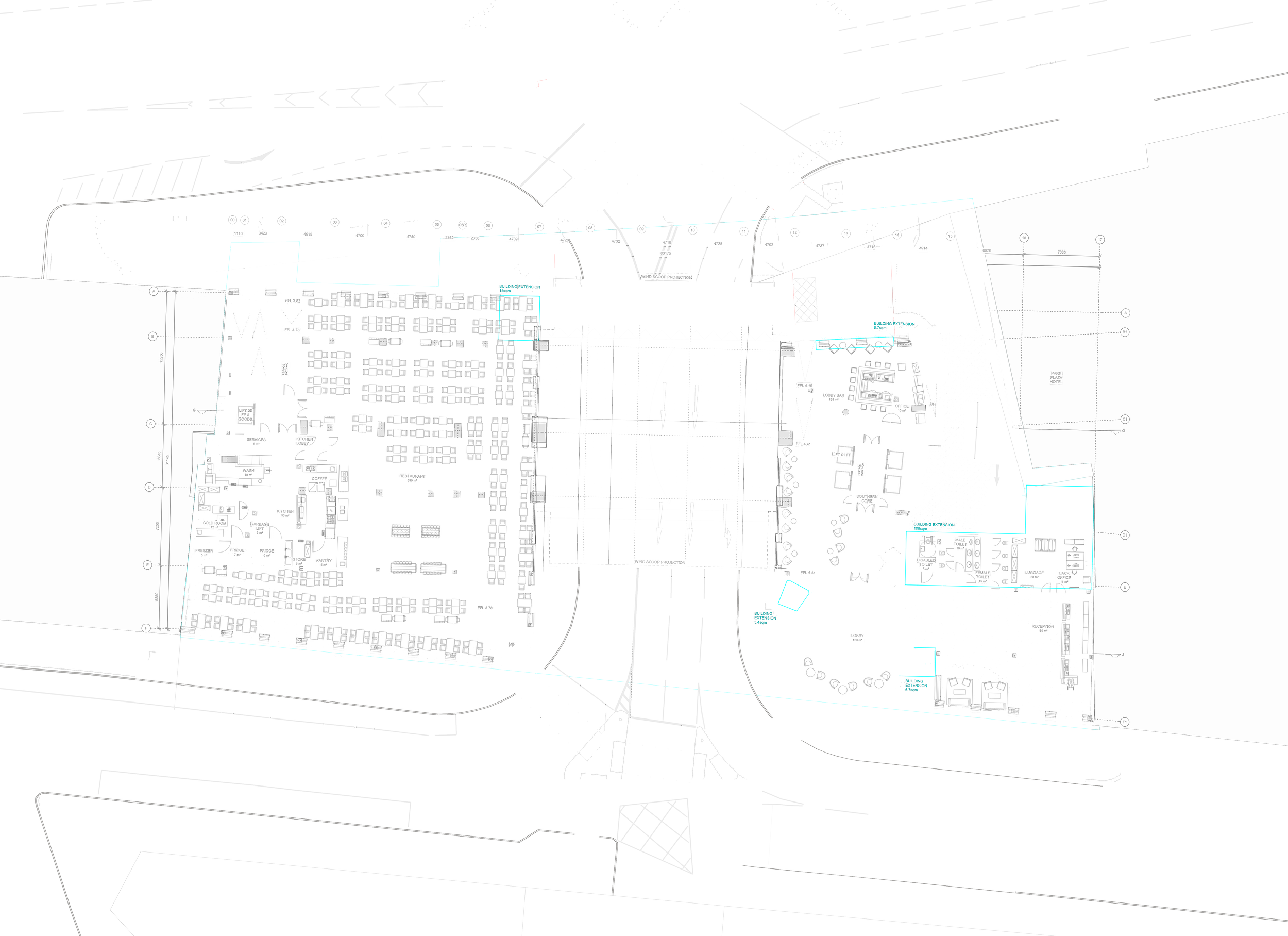 Proposed ground floor general arrangement plan for the RIU Hotel in London