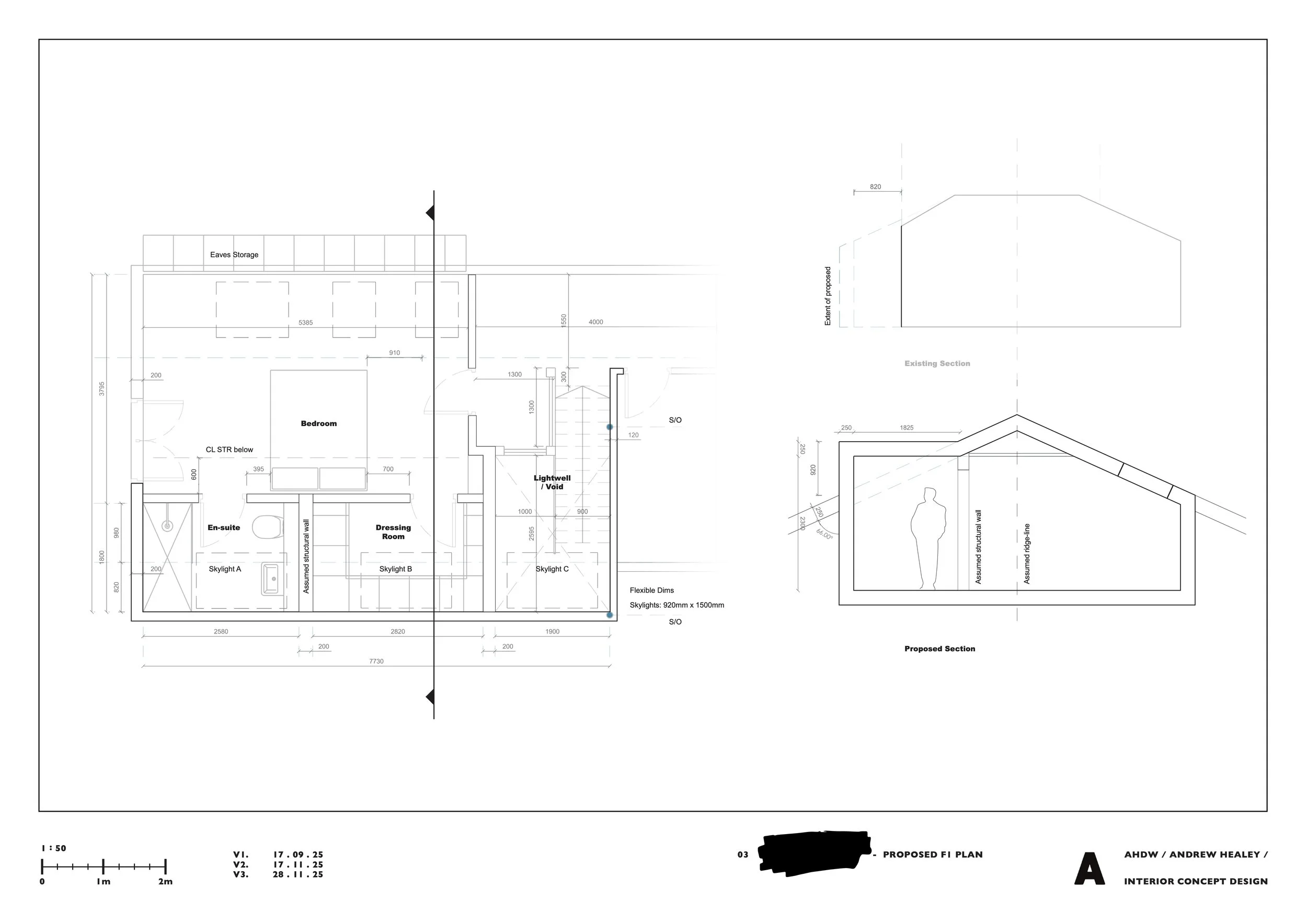 Master bedroom loft conversion AHDW Architecture