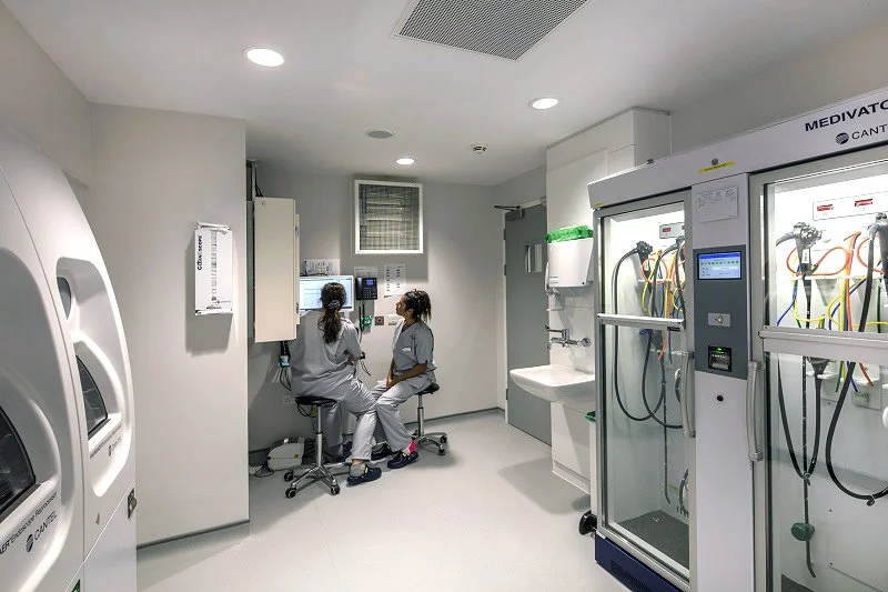 Post-completion photograph of the clinical and healthcare facilities at ASI Welbeck Healthcare Centre in London