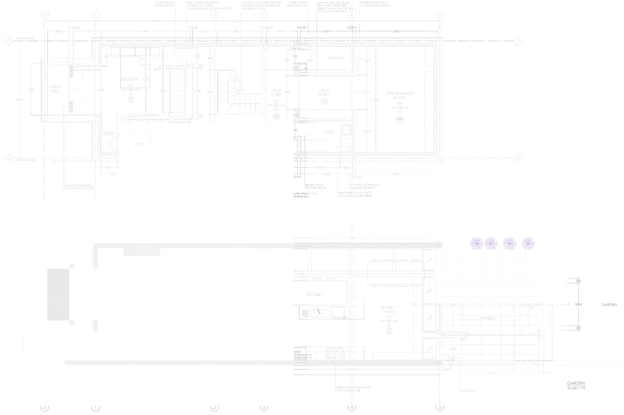 Ground and first floor general arrangement plans for a private residential property in Clapham, London
