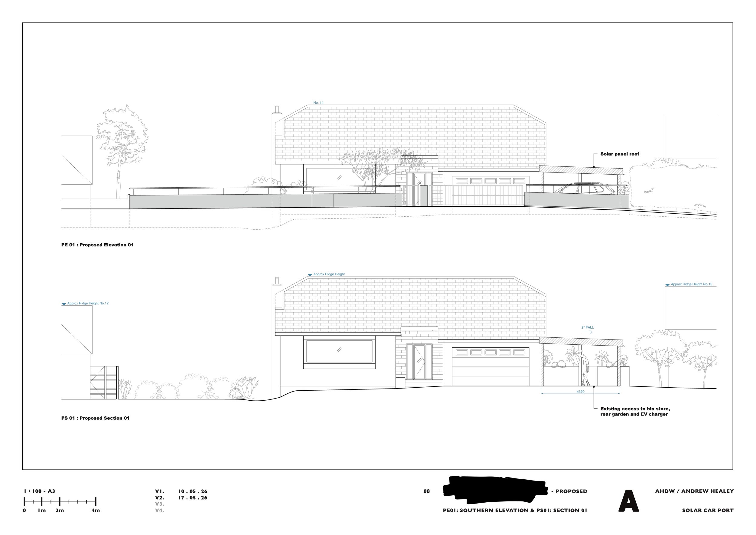 Planning Application for a residential solar powered car port
