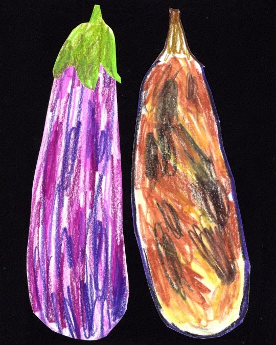fairy tale eggplant + tahini + herbs