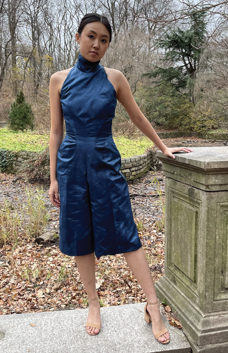 Cotton Sateen Corseted Jumpsuit dyed with Pro MX dyes