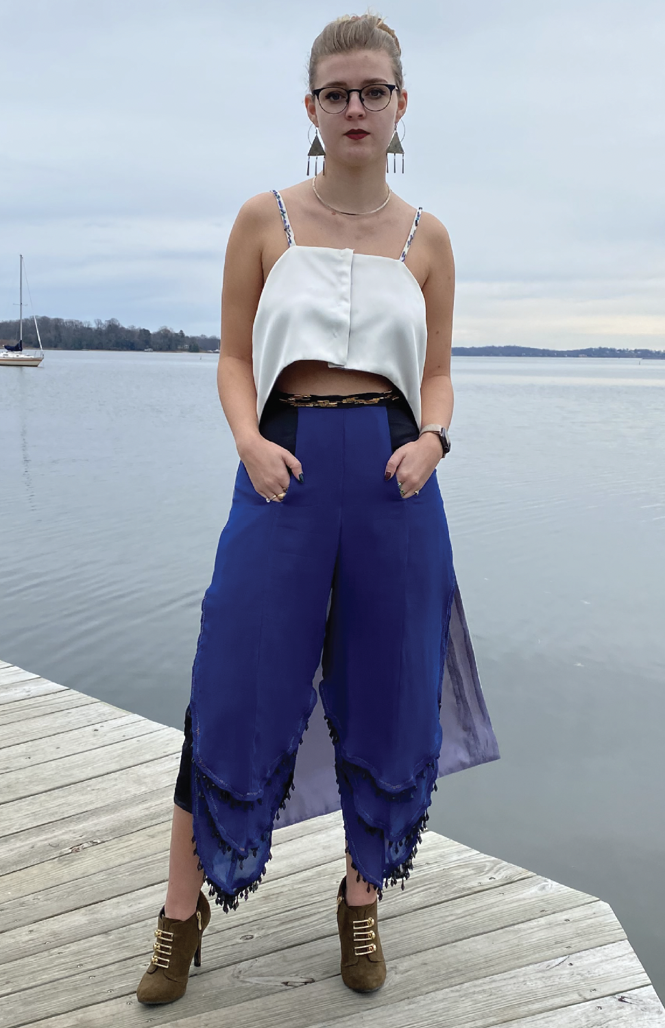 Silk Chiffon Tiered Pant dyed with Pro MX dyes