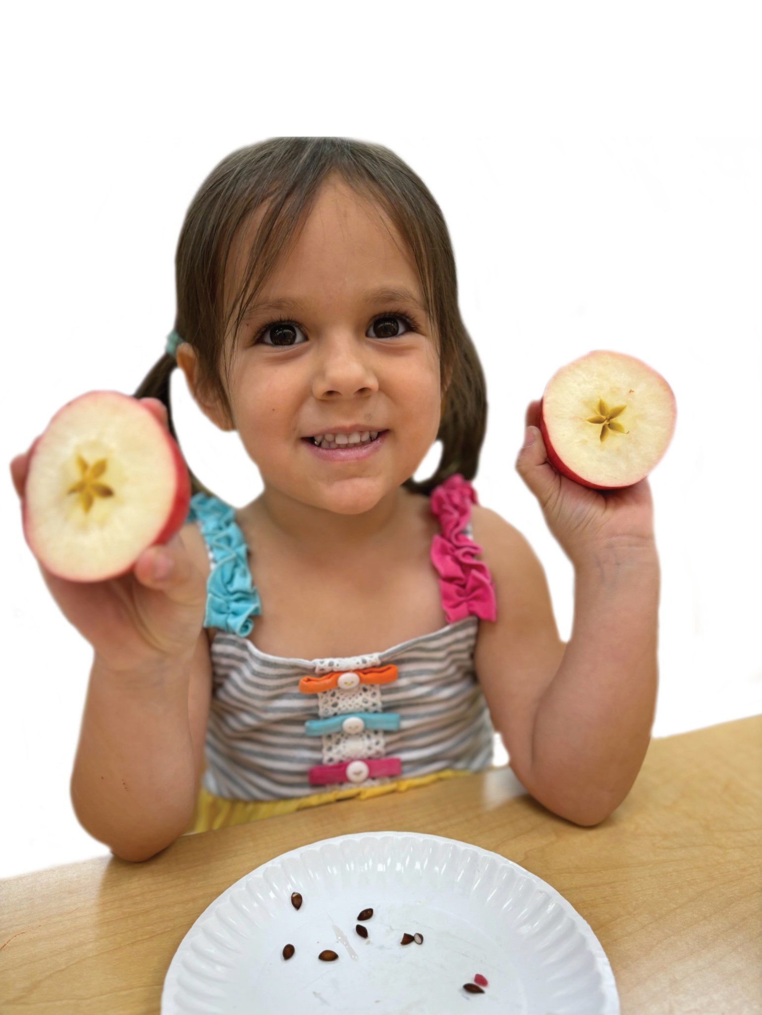 Girl with an apple.