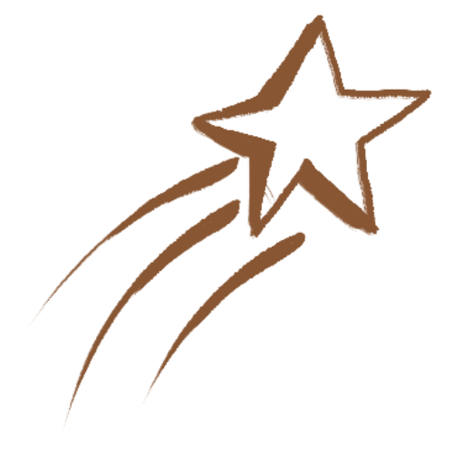 Sketch of a shooting star.