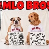MLO Bros dogs with Thanks for Watching sign