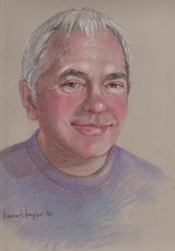 Karen T Taylor Del Robertson Pastel Portrait by Karen T Taylor