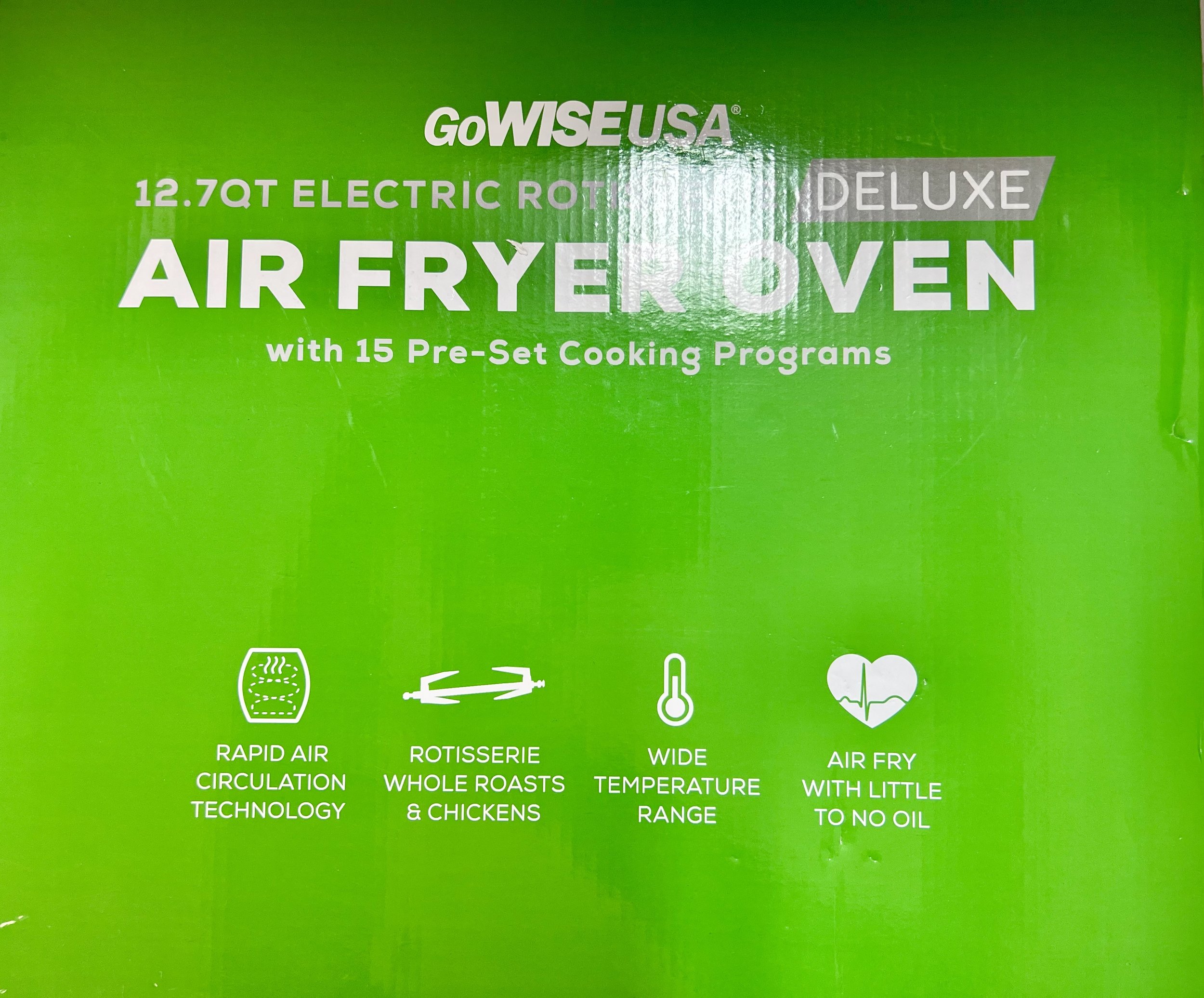 GoWISE USA Deluxe 12.7-Quarts 15-in-1 Electric Air Fryer Oven