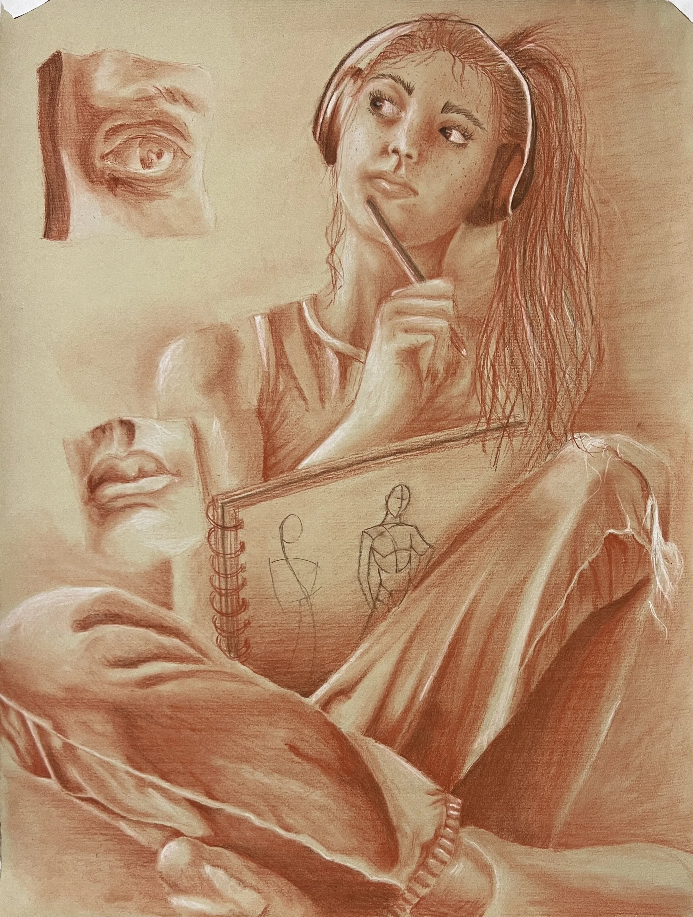 Sanguine Charcoal 19.5 x 25"