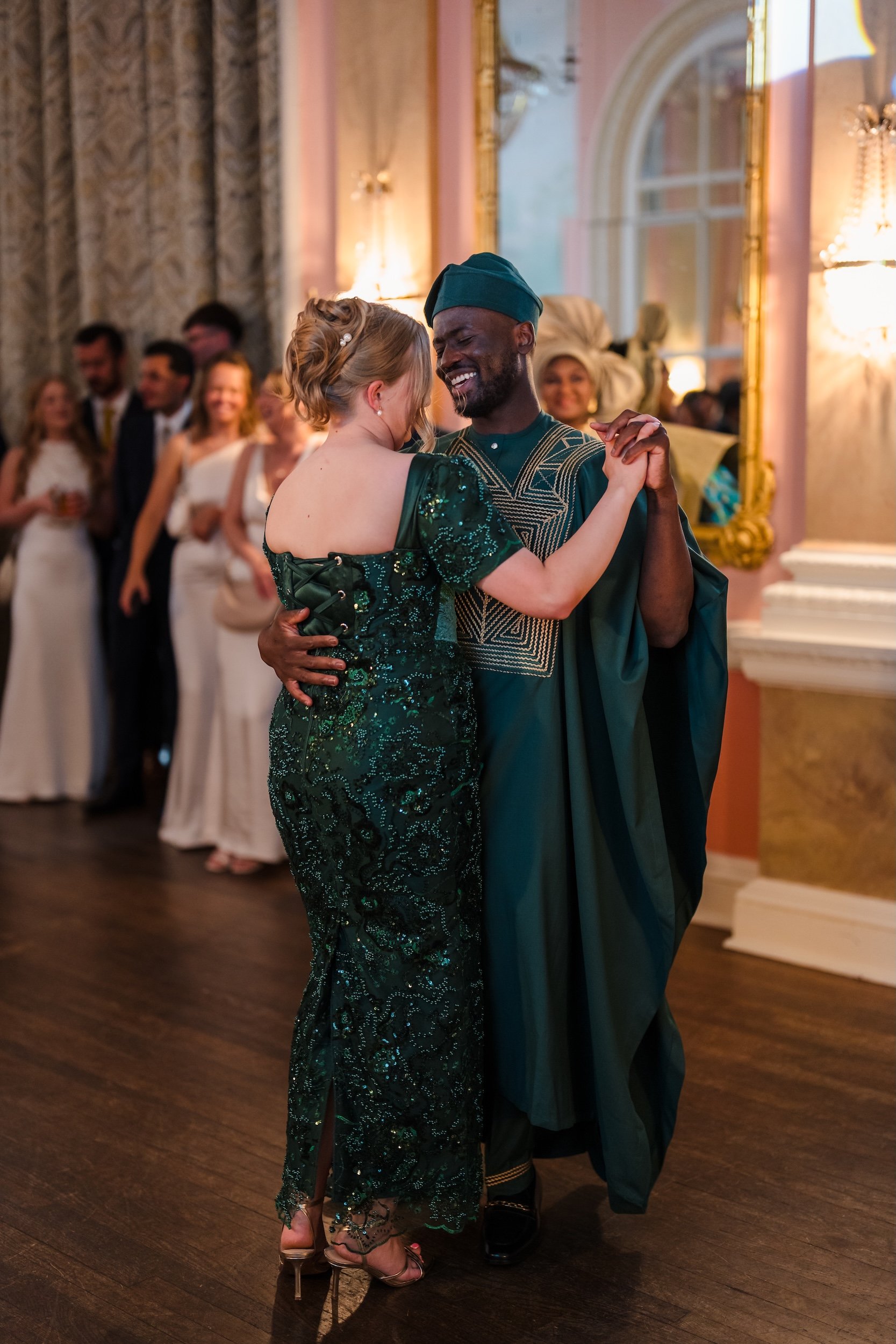 Danesfield house wedding first dance bride and groom.jpg