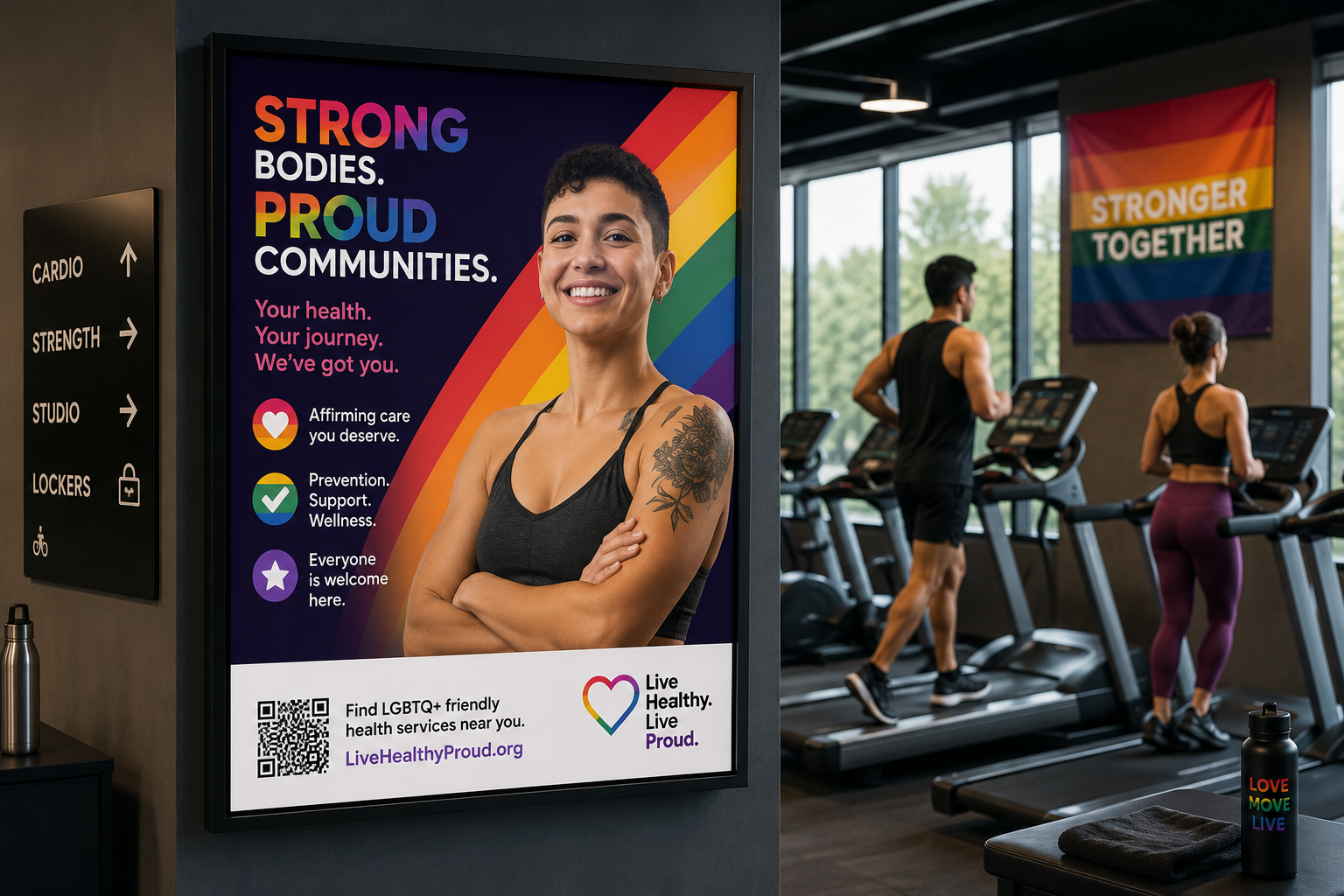 Gym place-based OOH DOOH advertising