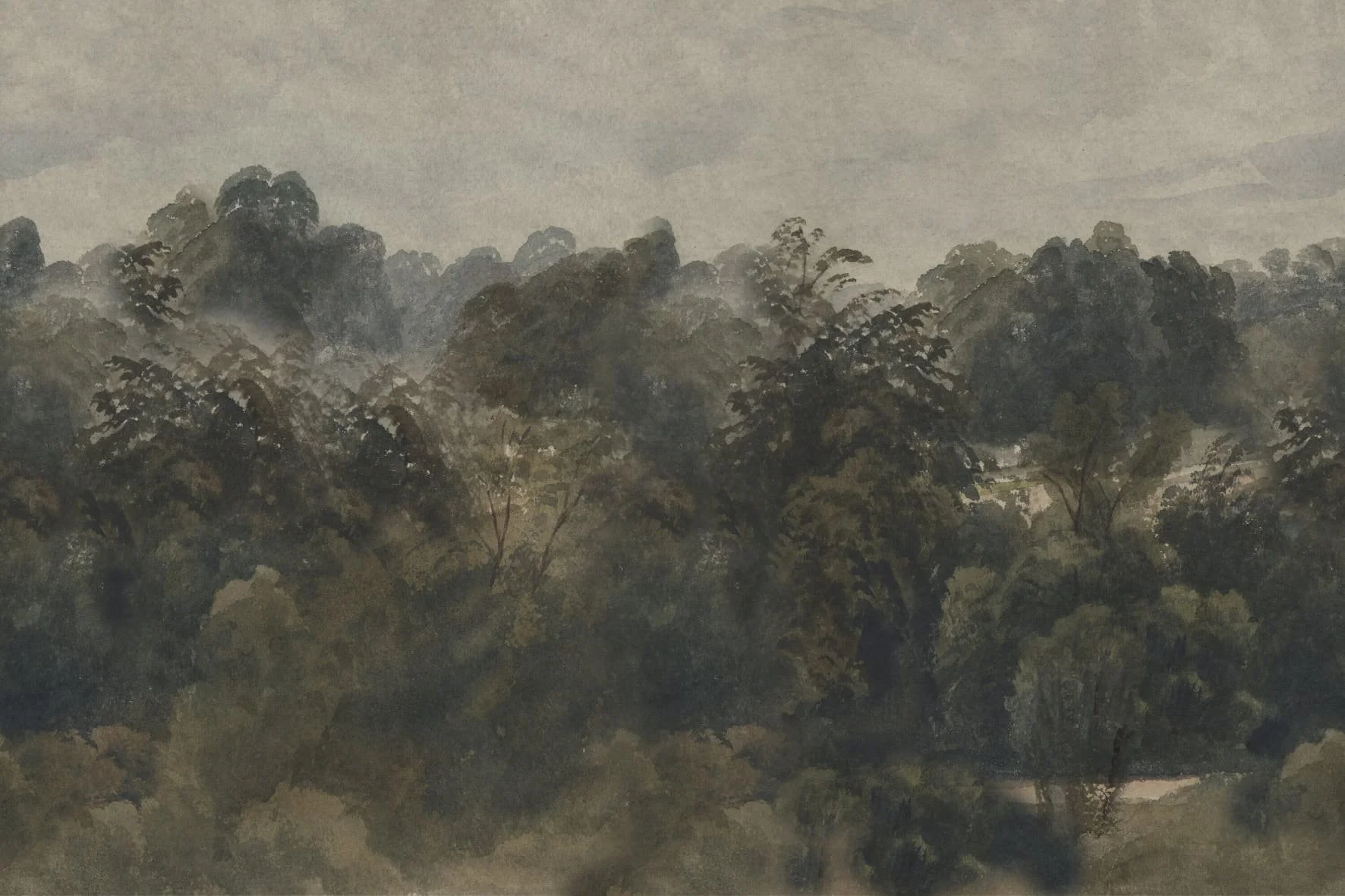 Forest themed wall art pattern