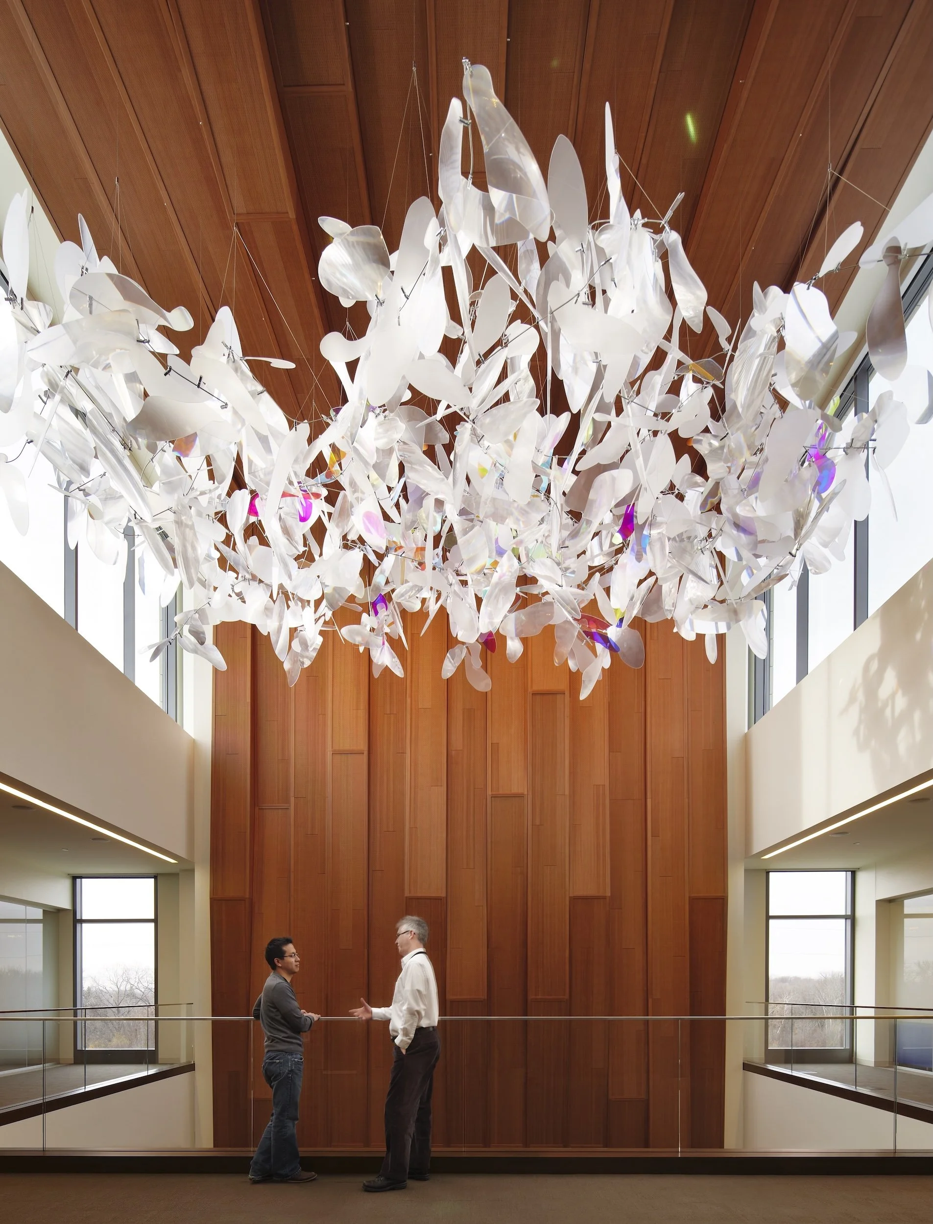 The Dragon by Design Fugitives architects, engineers and makers designed massive atrium light sculpture