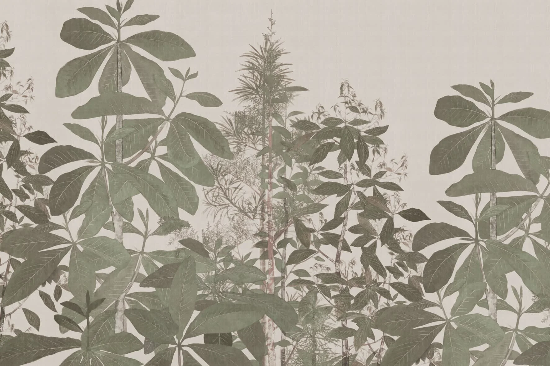 Tropical tree wall art pattern