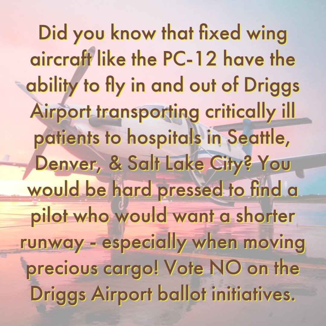The airport is a huge asset for a community that relies on medical resources beyond our valley - but you must get there first!

https://driggsidaho.org/news/ph12062022

#tetons 
#tetonvalley 
#tetonvalleyidaho 
#tetoncounty 
#tetoncountyidaho 
#drigg