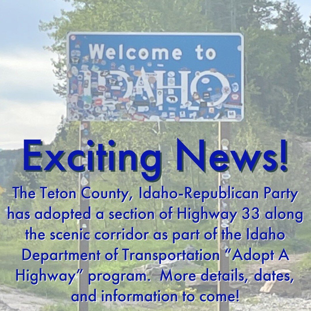 We are excited to participate in this community benefiting program along a stretch of our beautiful scenic Highway 33 corridor! More information to come!

https://itd.idaho.gov/road-mtce/

#tetons 
#tetonvalley 
#tetonvalleyidaho 
#tetoncounty 
#teto