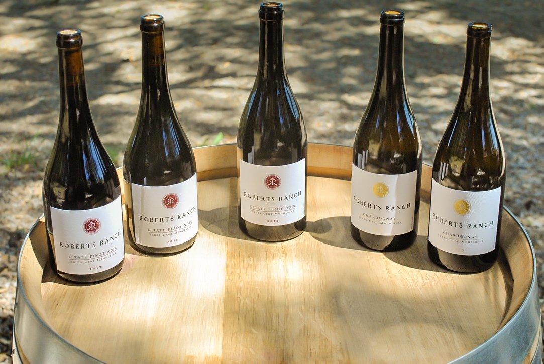 Lineup of Roberts Ranch wines