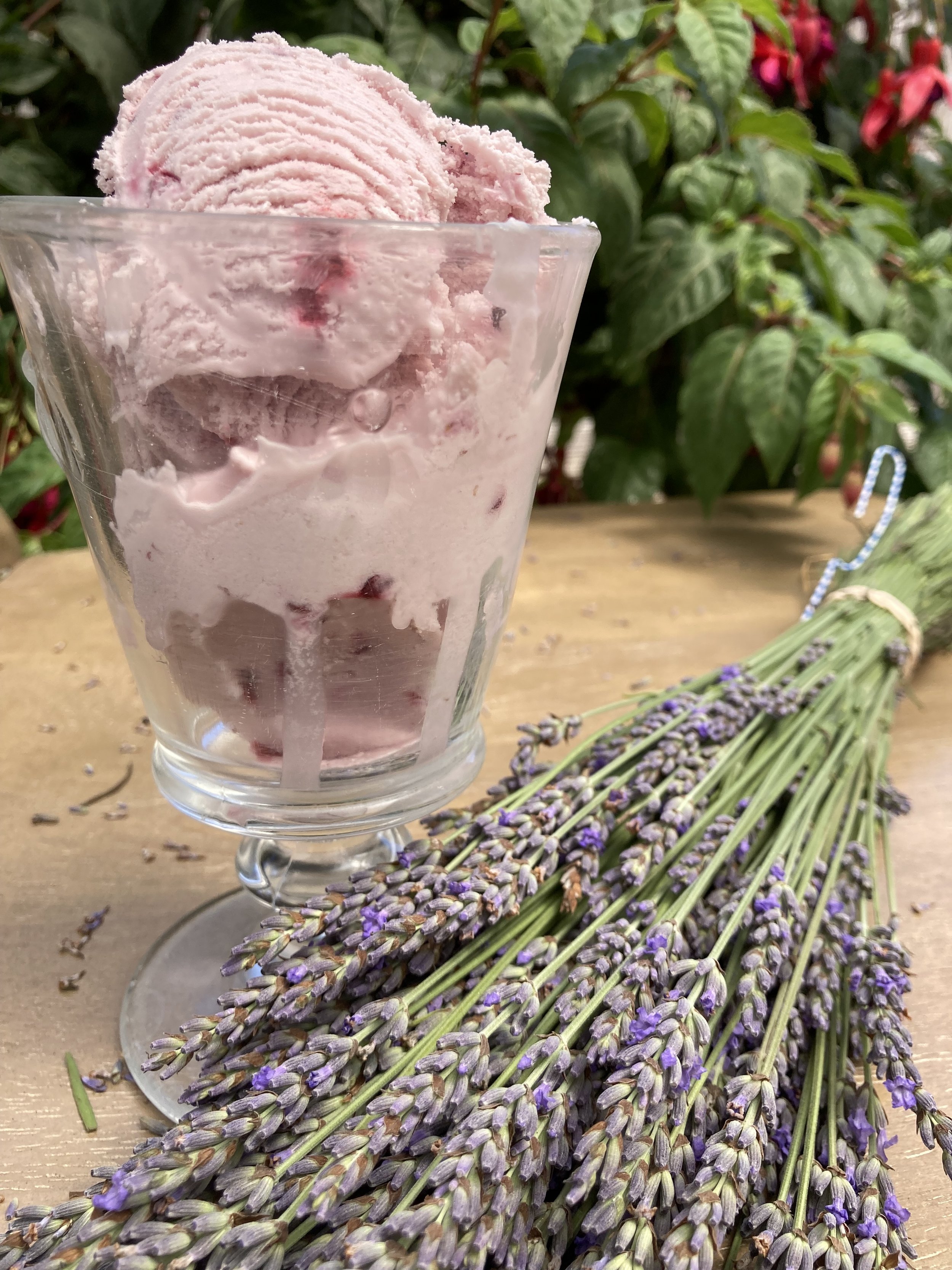 Lavender Olallieberry Ice Cream