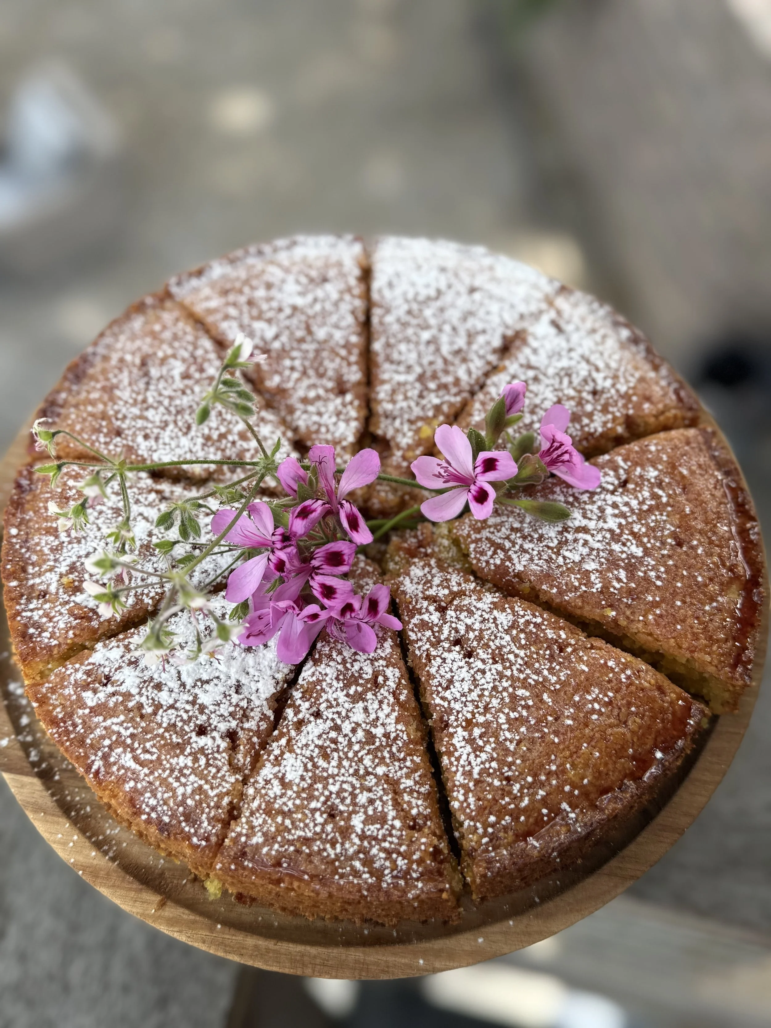 Blood Orange &amp; Polenta Cake from Jamie Oliver with Thyme-infused Whipped Cream