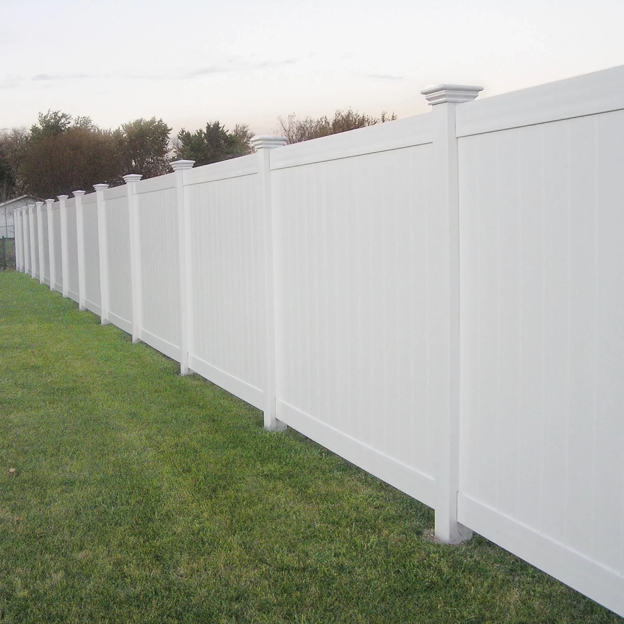 White Vinyl Privacy Fence 