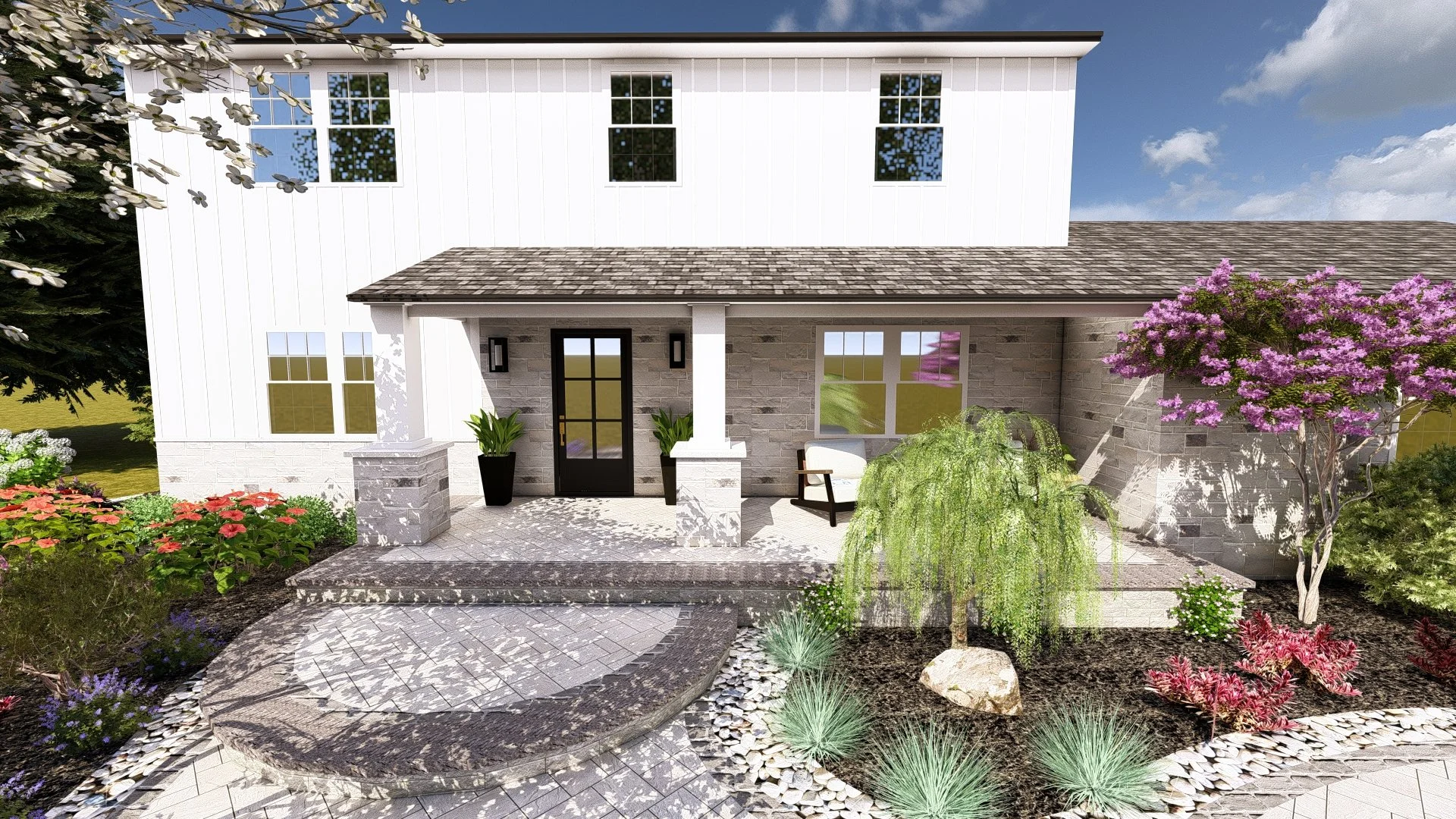 Modern Farmhouse Front Entrance
