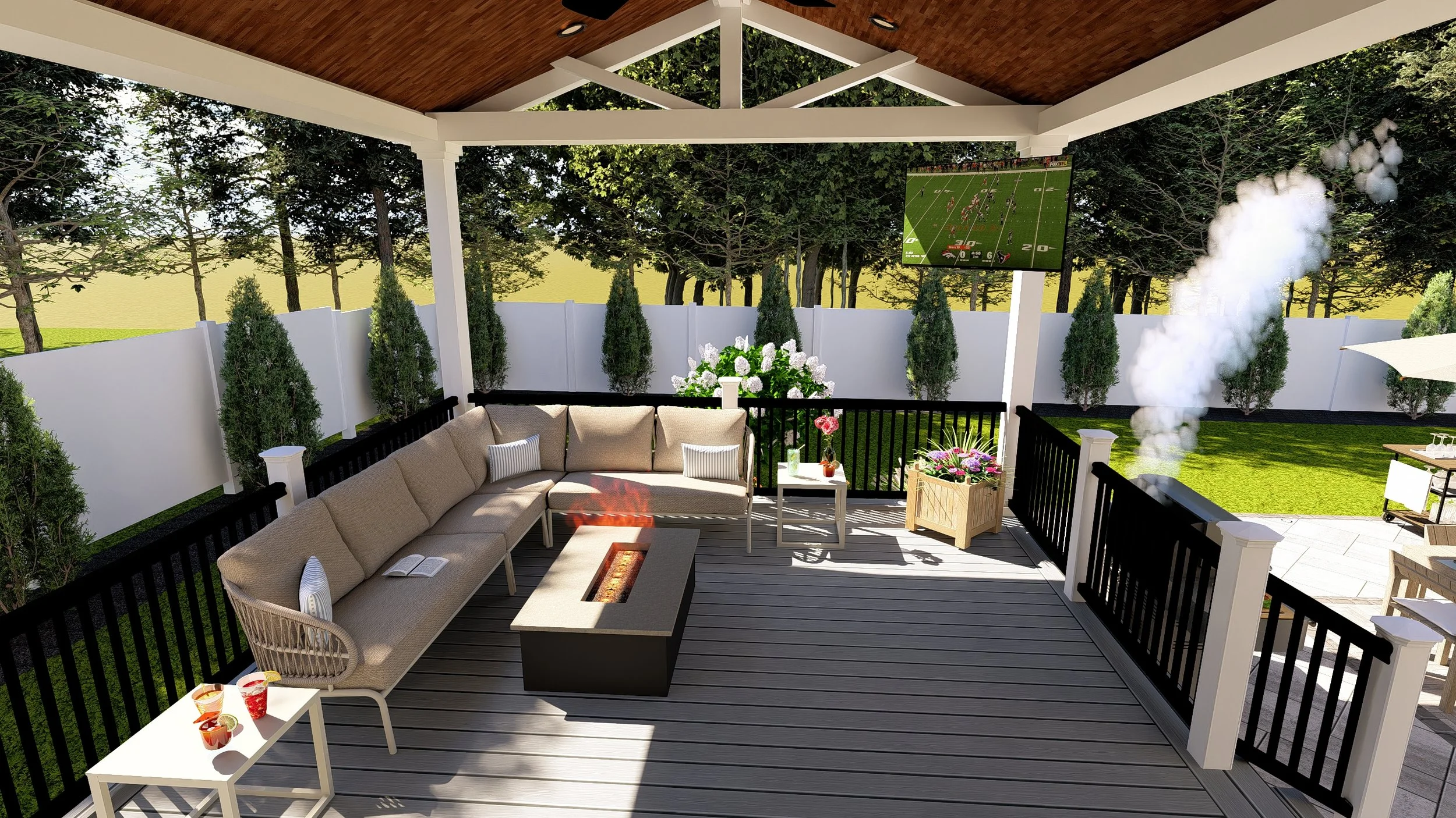 Covered Deck, Patio and Landscaping