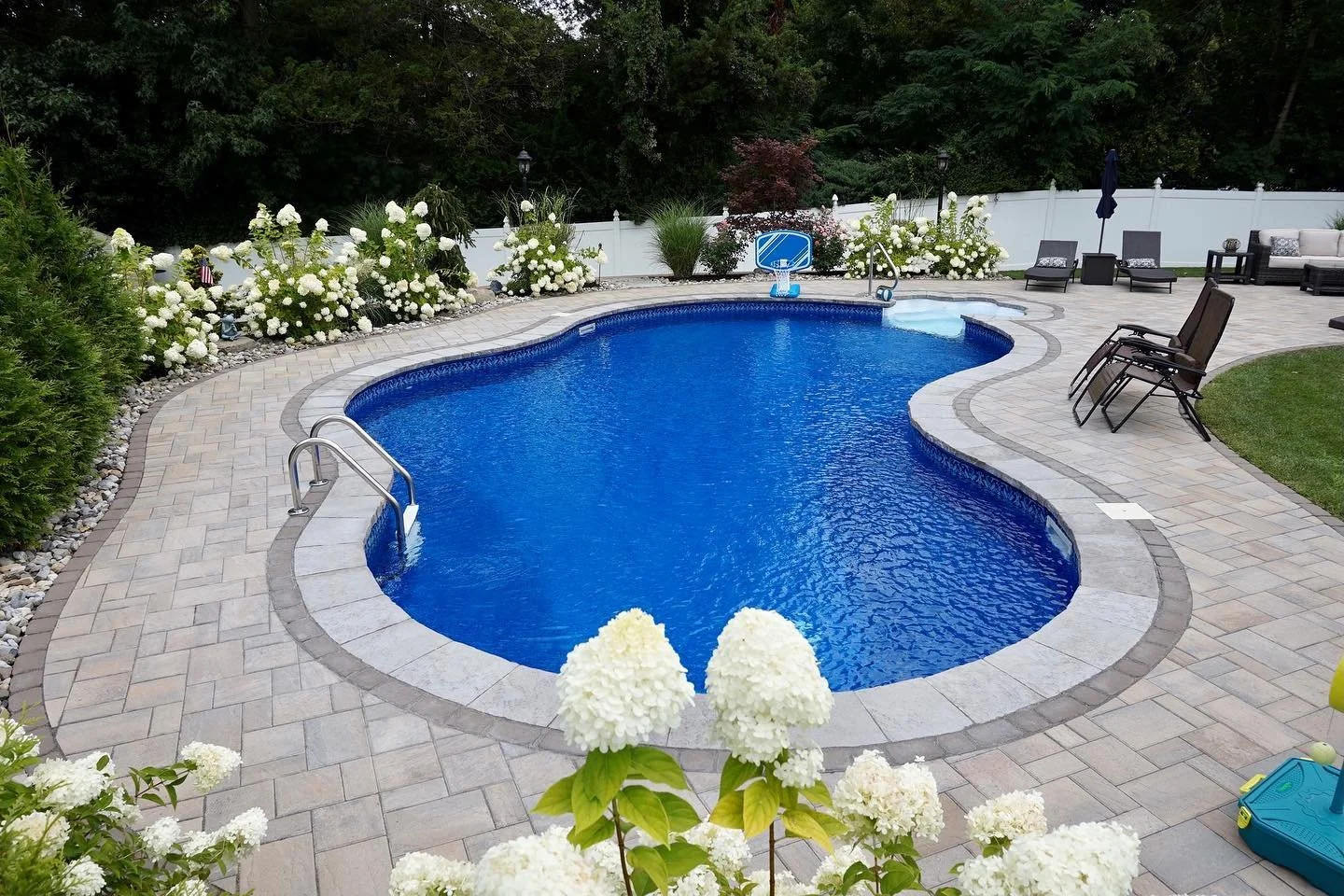 Manalapan, NJ: Paver Pool Patio, Pool Coping, Landscape