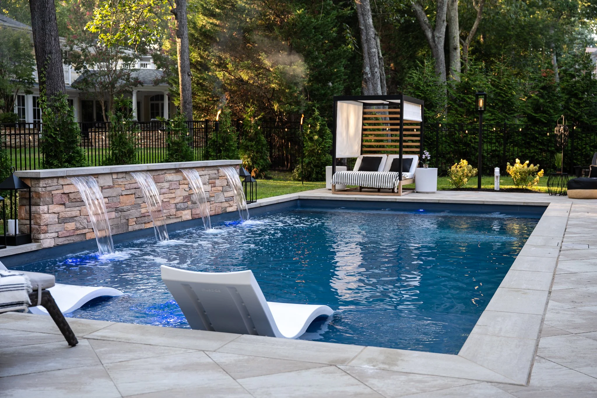Ocean, NJ: Liner Pool, Pool Patio, Water Feature, Lighting