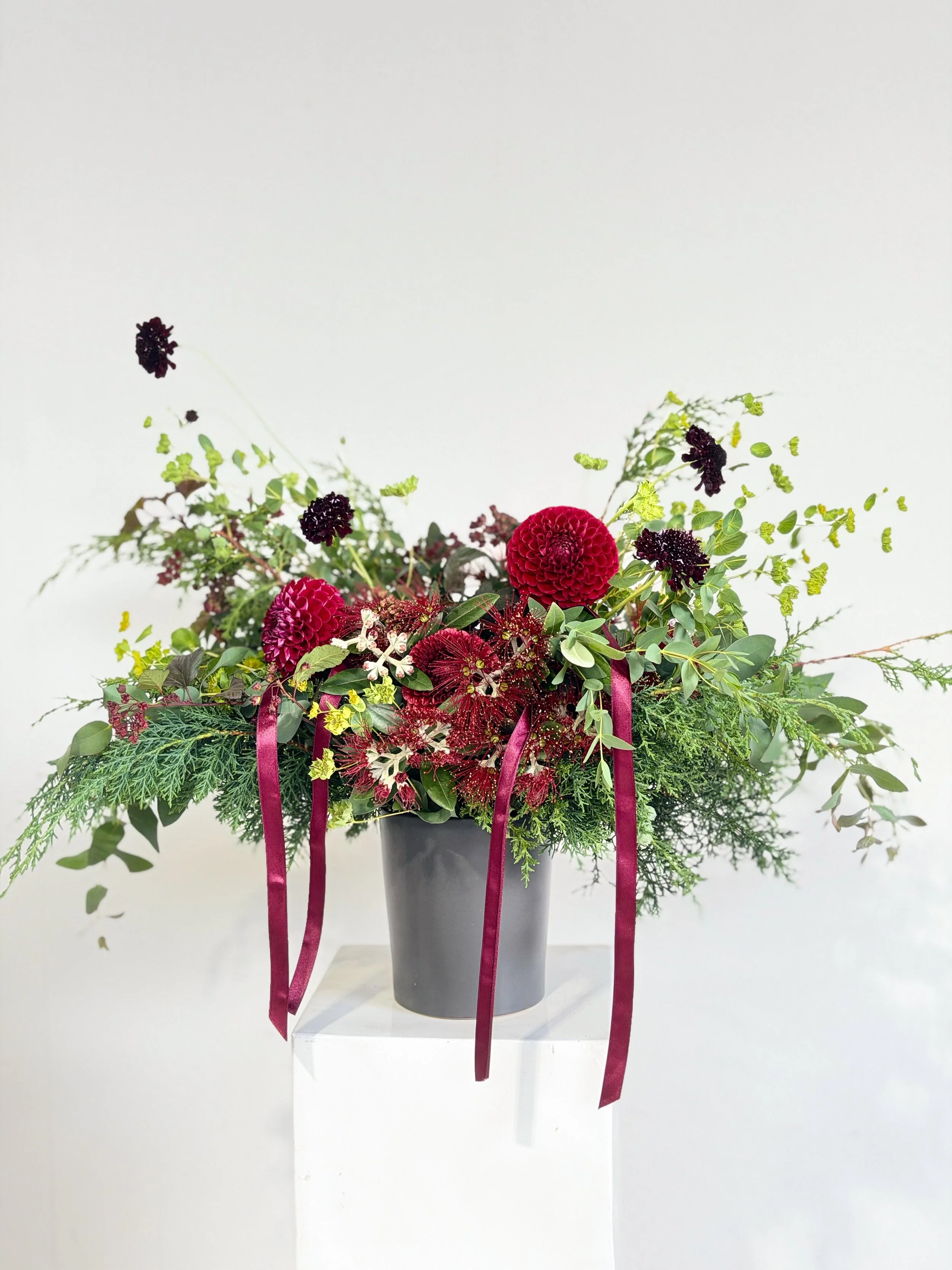 Christmas Arrangement + Vase