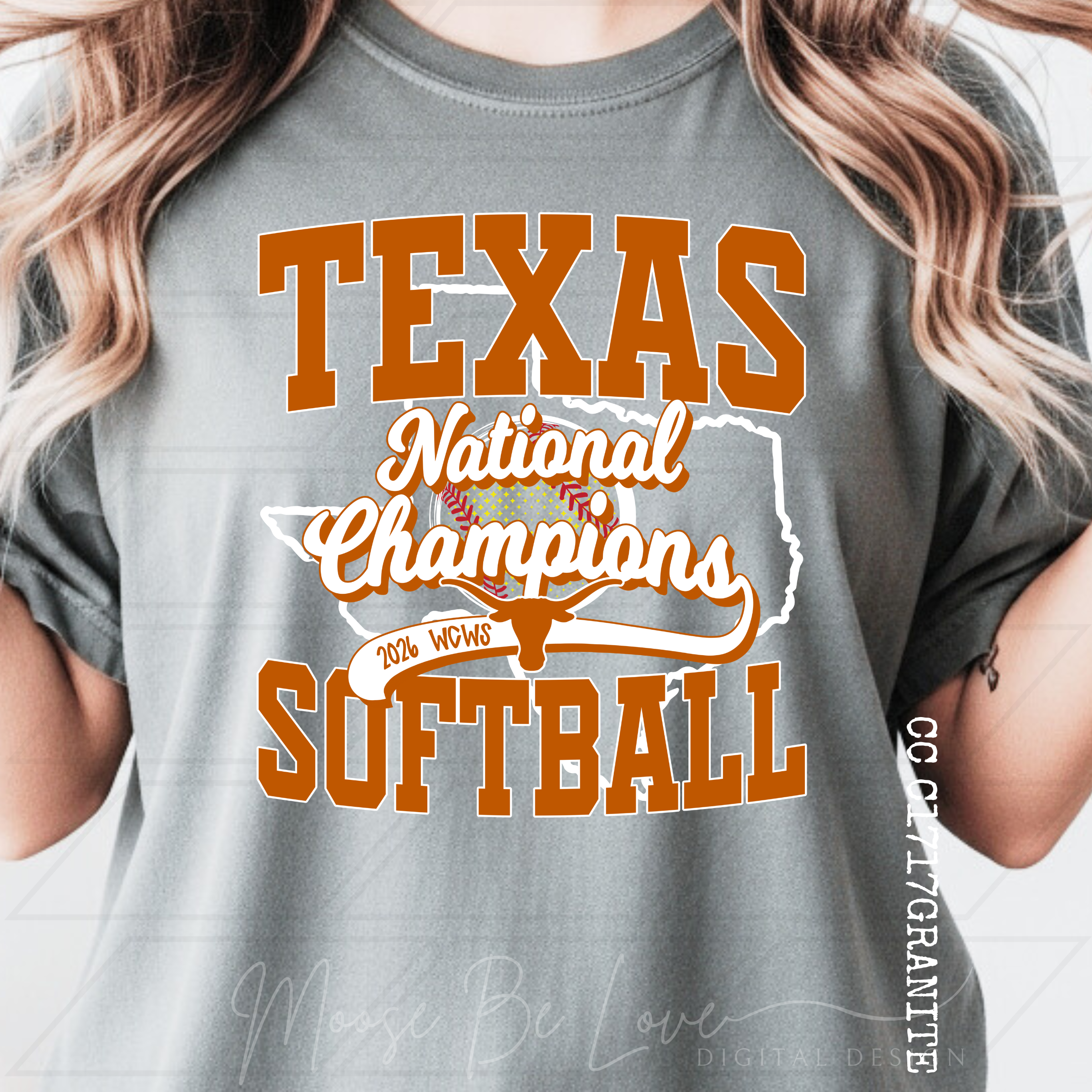 TEXAS SOFTBALL WCWS NATIONAL CHAMPIONS RETRO STATE PNG
