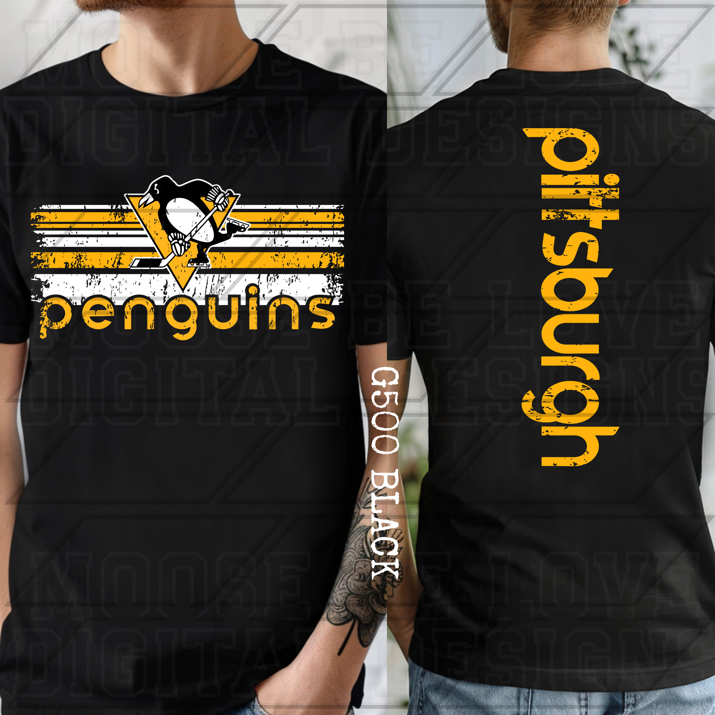 PENGUINS HOCKEY RETRO COMODO STRIPE BUNDLE**3 COLOR OPTIONS**