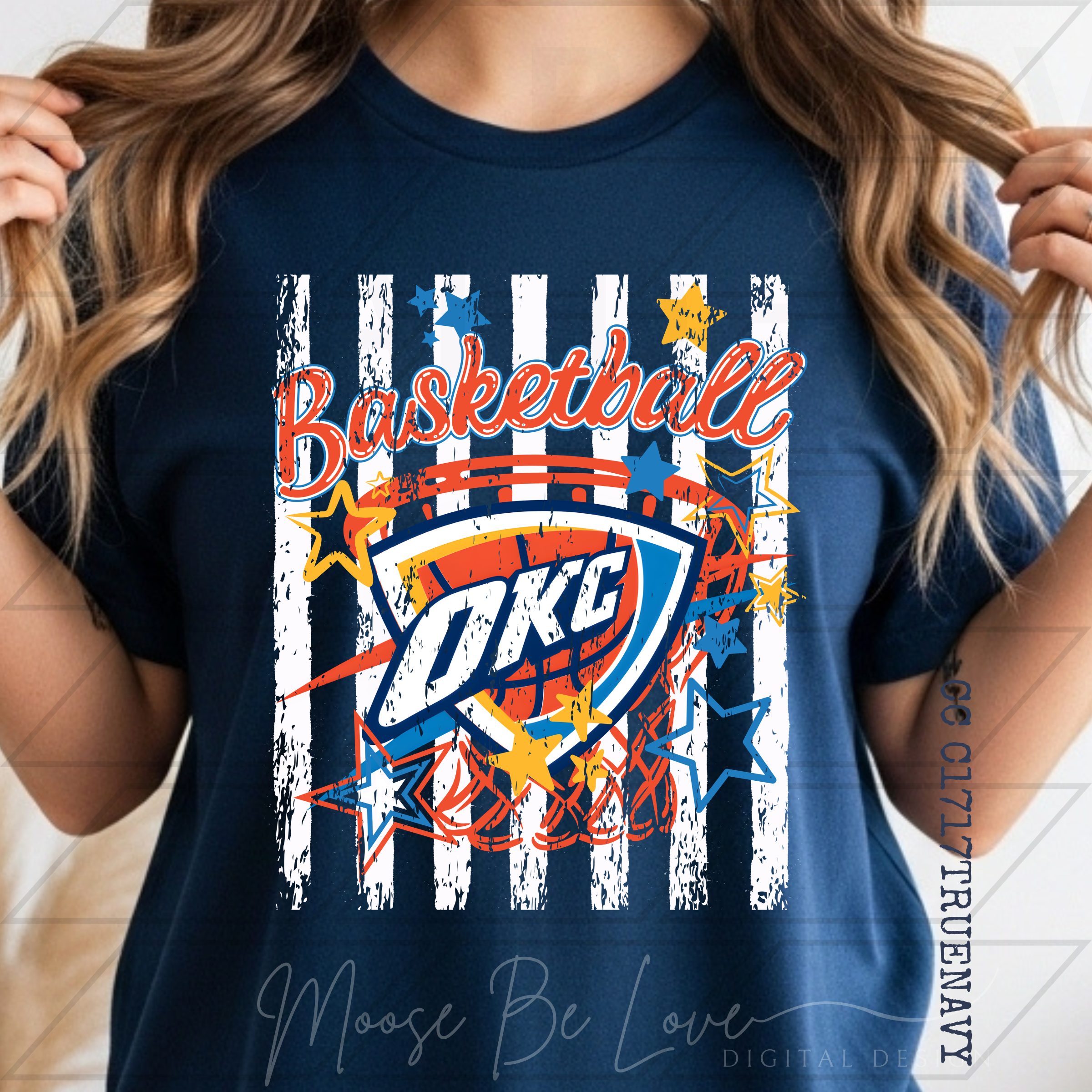 OKC BASKETBALL STARS AND VERTICAL STRIPES BUNDLE