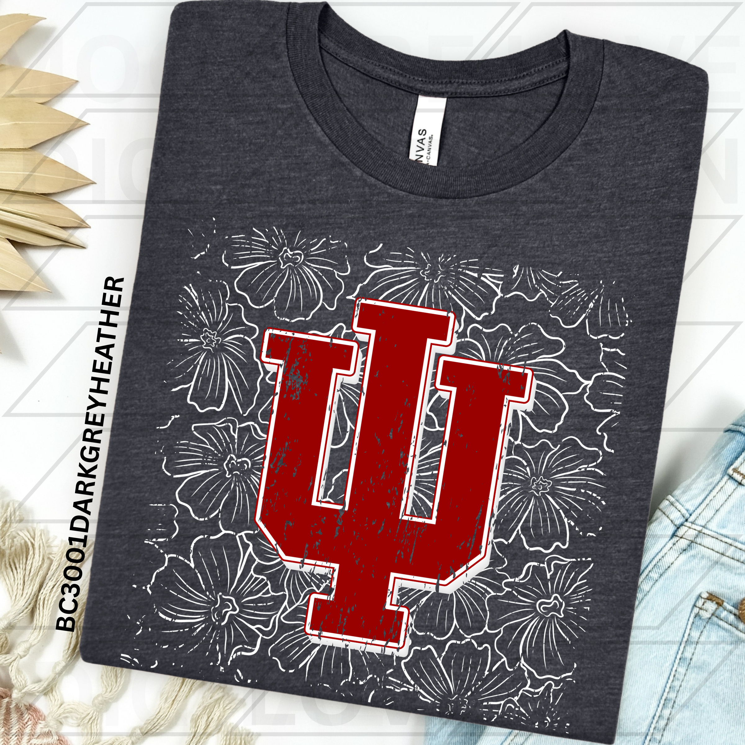 HOOSIERS FLORAL GRUNGE PNG