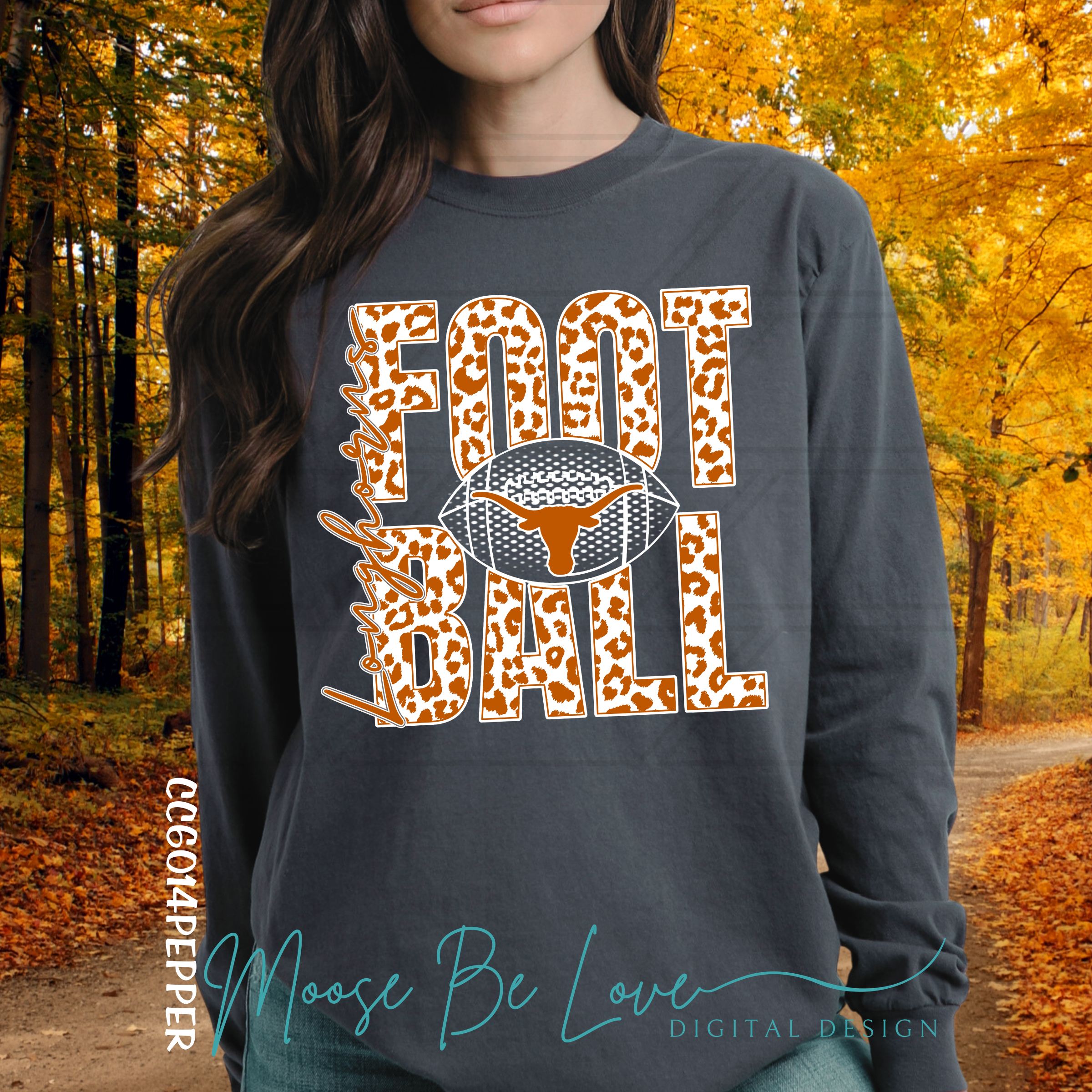 LONGHORNS LEOPARD STACKED FOOTBALL BUNDLE