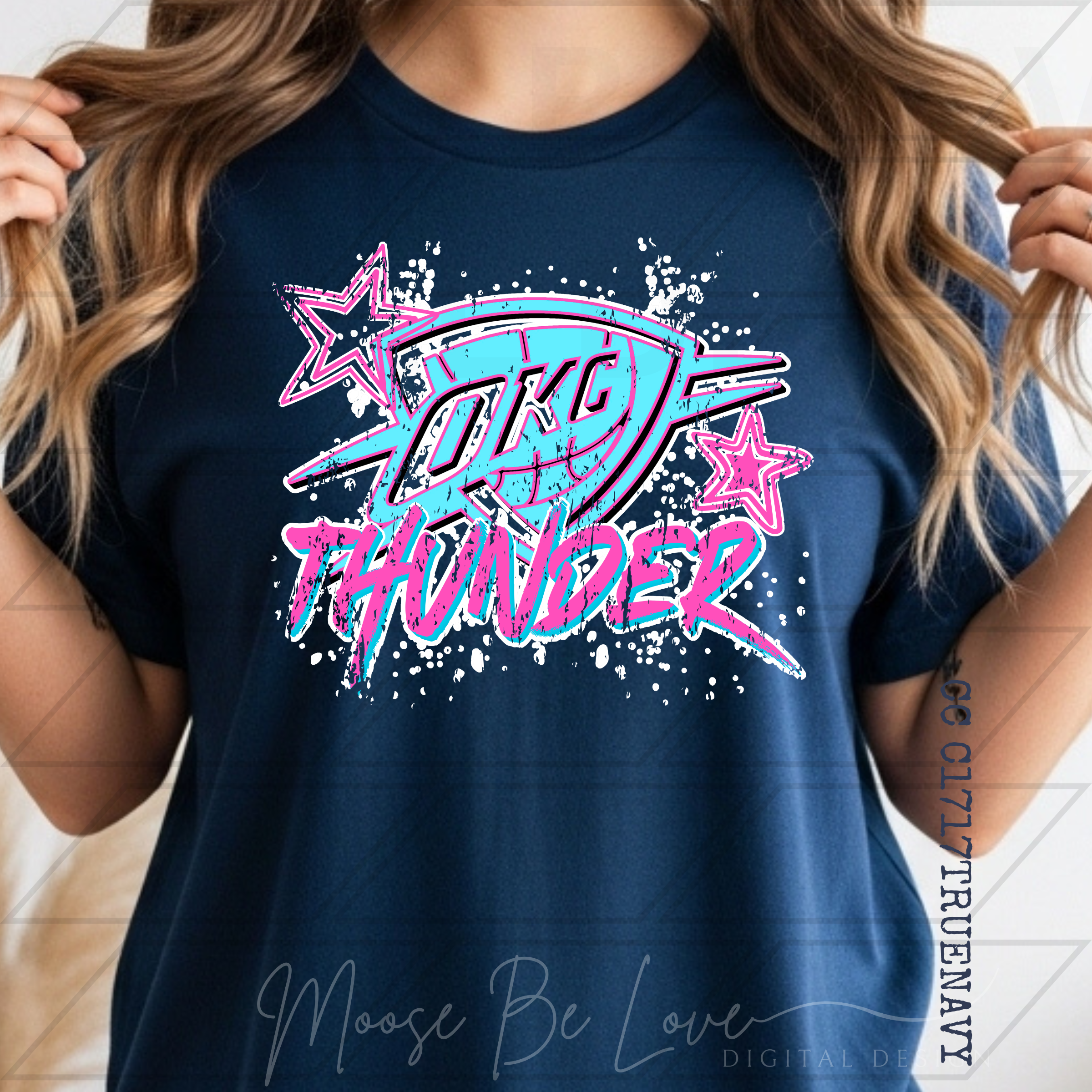 OKC THUNDER SUMMER SPLATTER PNG