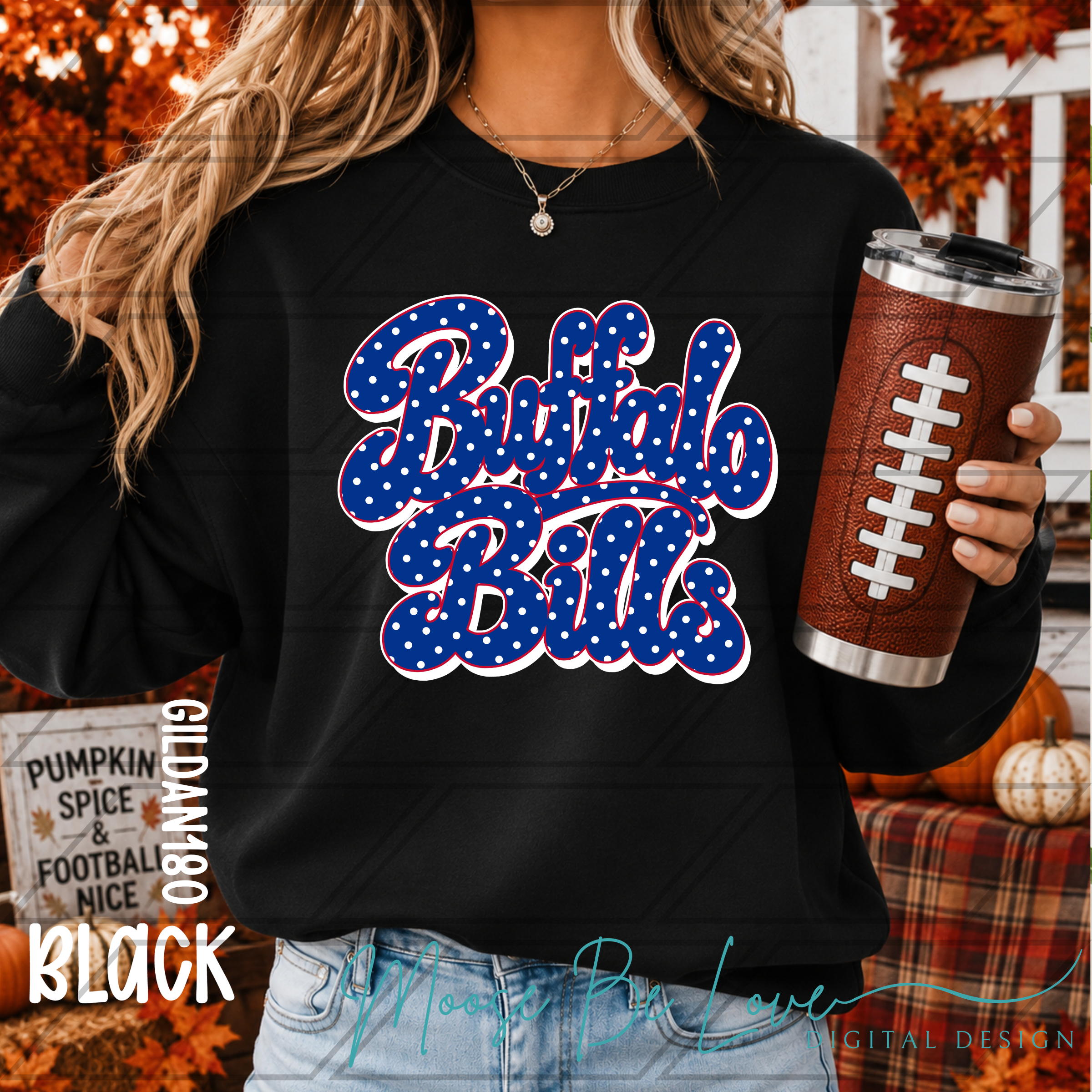 BUFFALO FOOTBALL POLKA DOT WORD ART BUNDLE