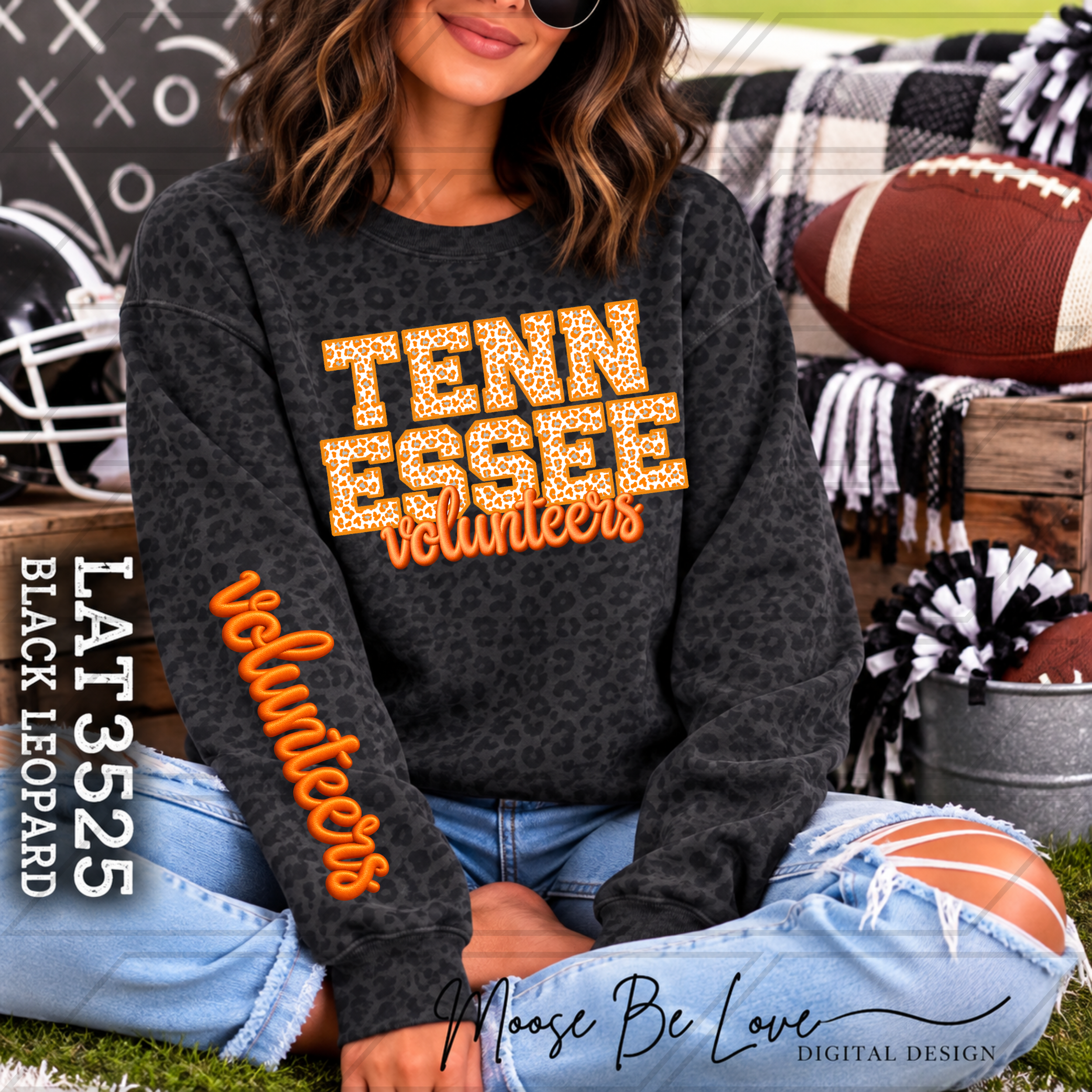 TENNESSEE FAUX EMBROIDERY LEOPARD BUNDLE