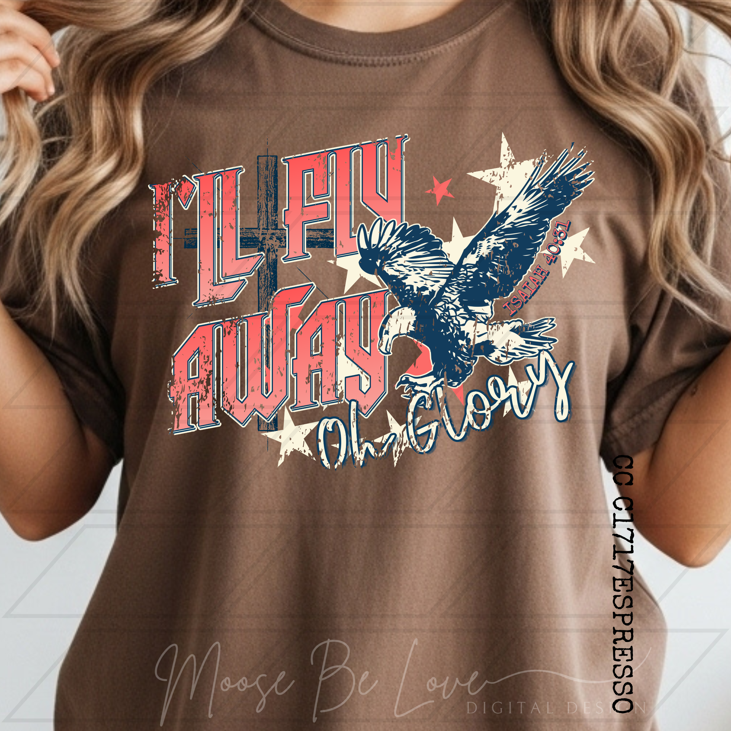 VINTAGE I'LL FY AWAY OH GLORY ISAIAH 40:31 PNG