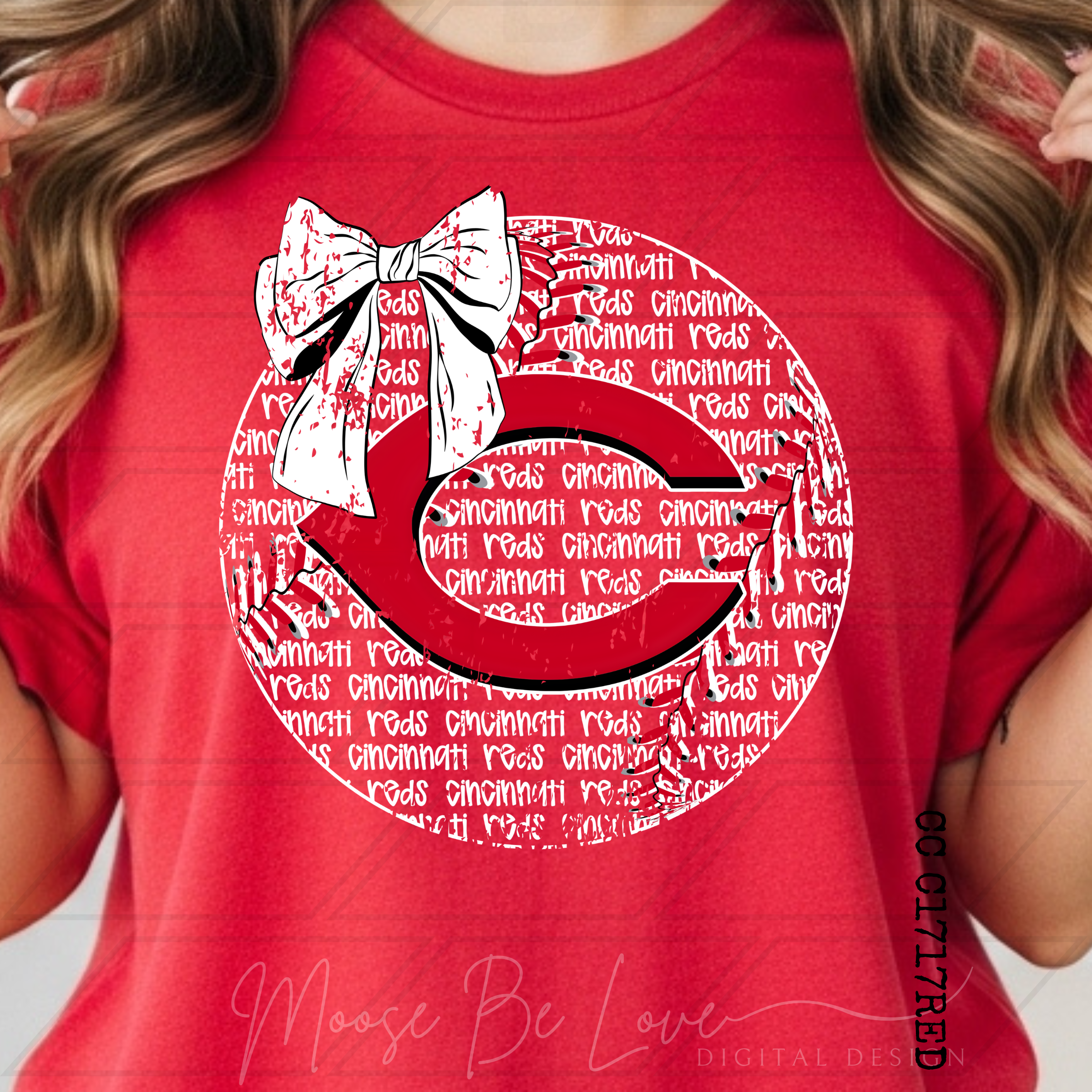 CINCINNATI BASEBALL BELLA BOO TYPOGRAPHY BASEBALL BOW BUNDLE