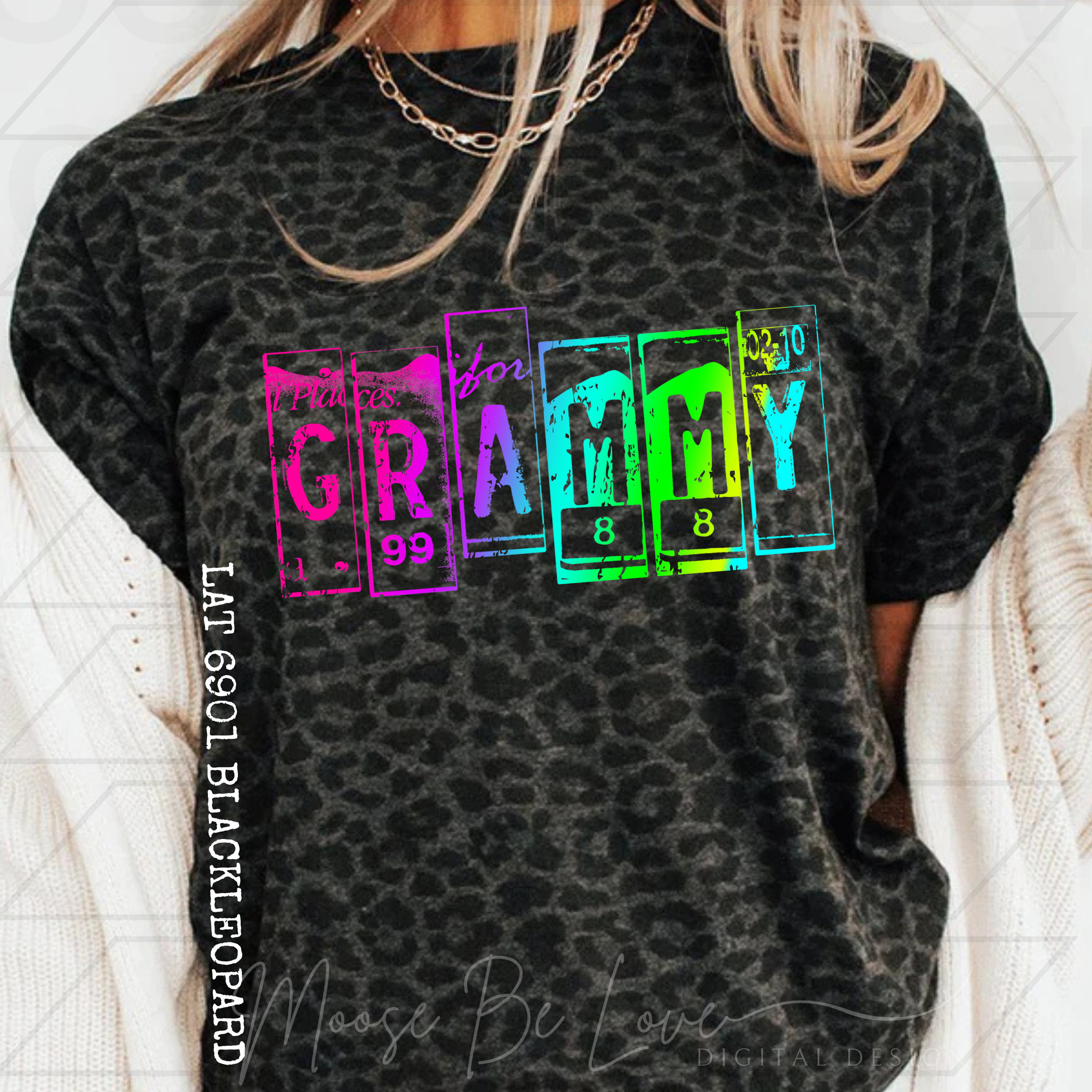 GRAMMY NEON LICENSE PLATE PNG