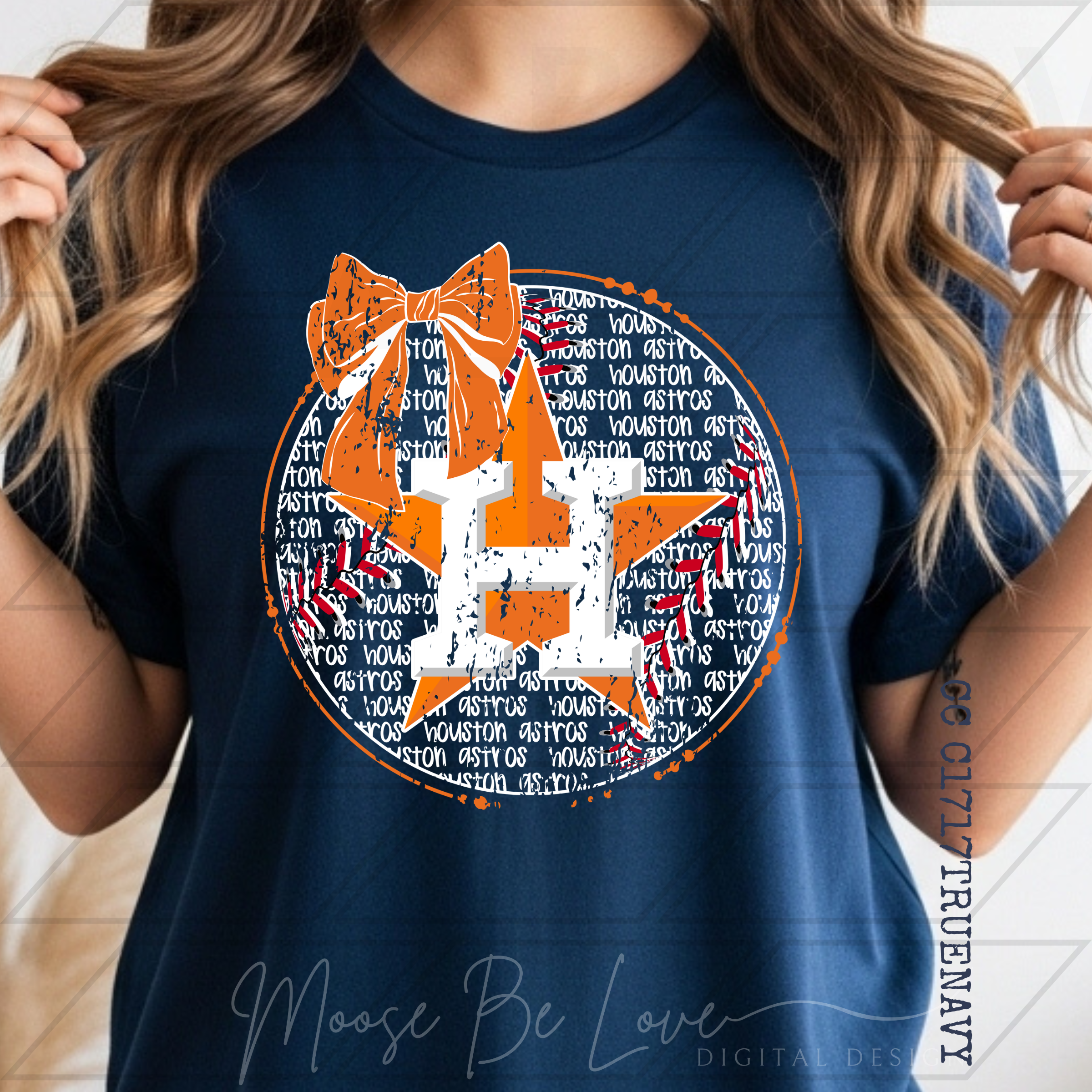 HOUSTON BELLA BOO TYPOGRAPHY BASEBALL BOW BUNDLE