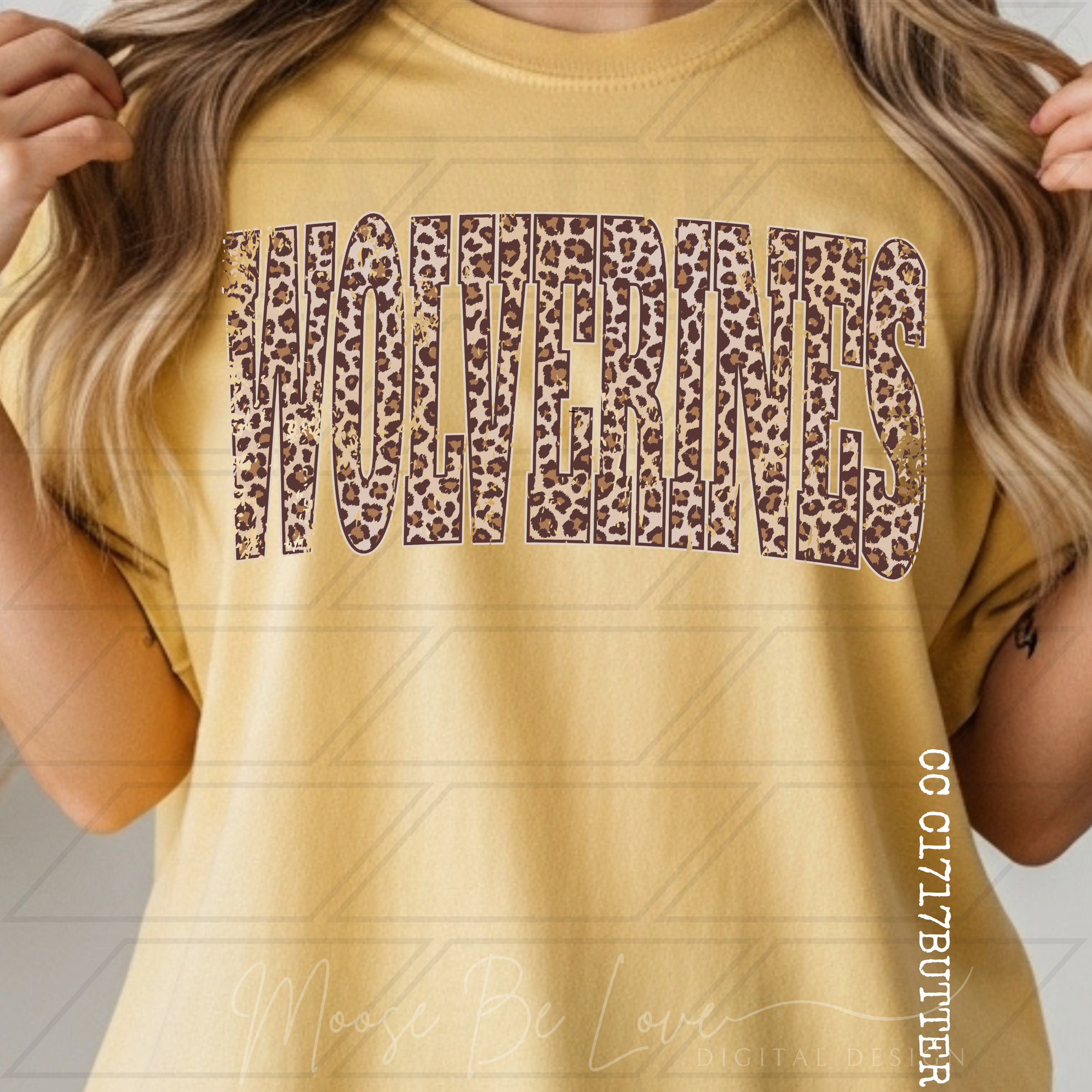 WOLVERINES VINTAGE LEOPARD ARCH PNG