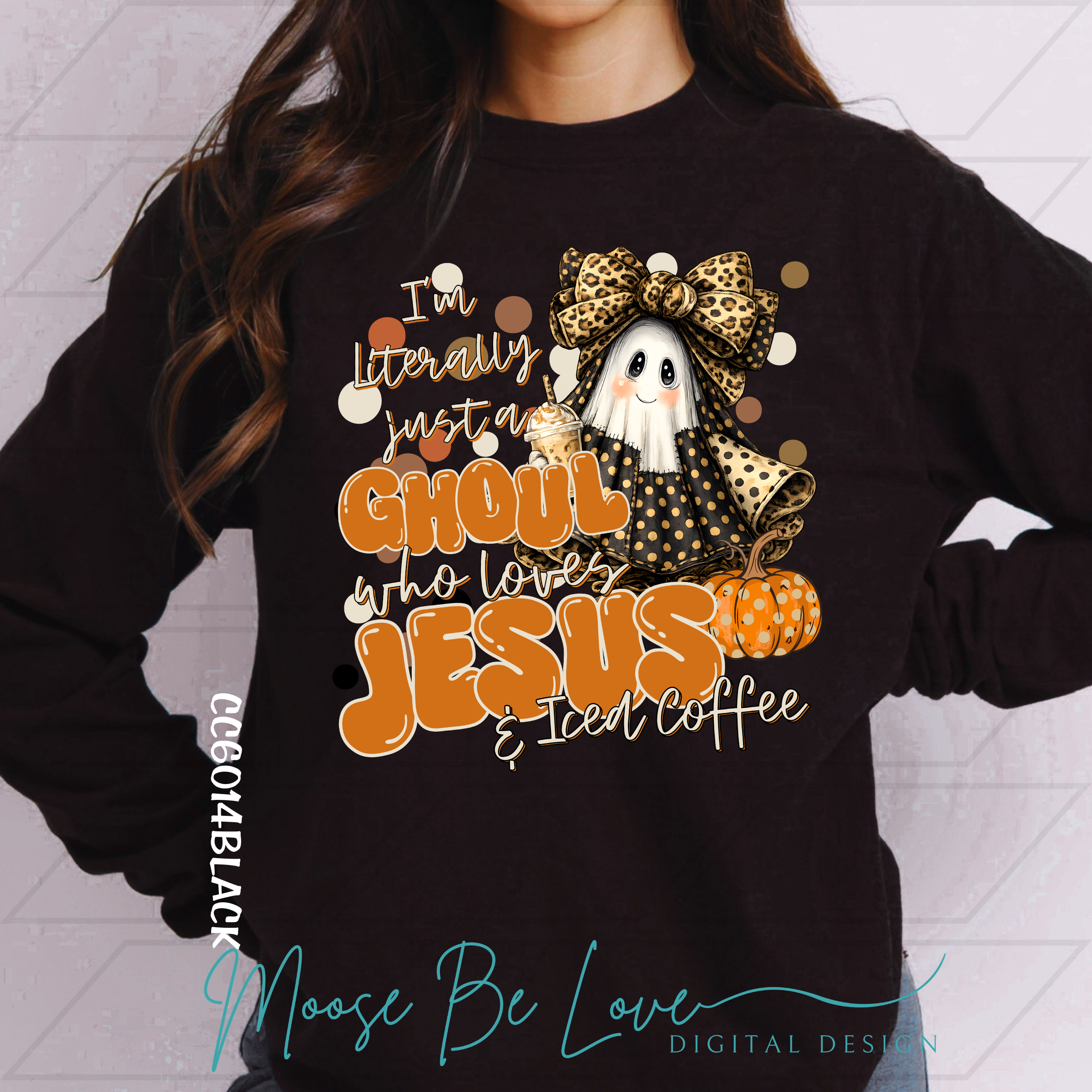 LITERALLY JUST A GHOUL WHO LOVES JESUS AND ICED COFFEE PNG