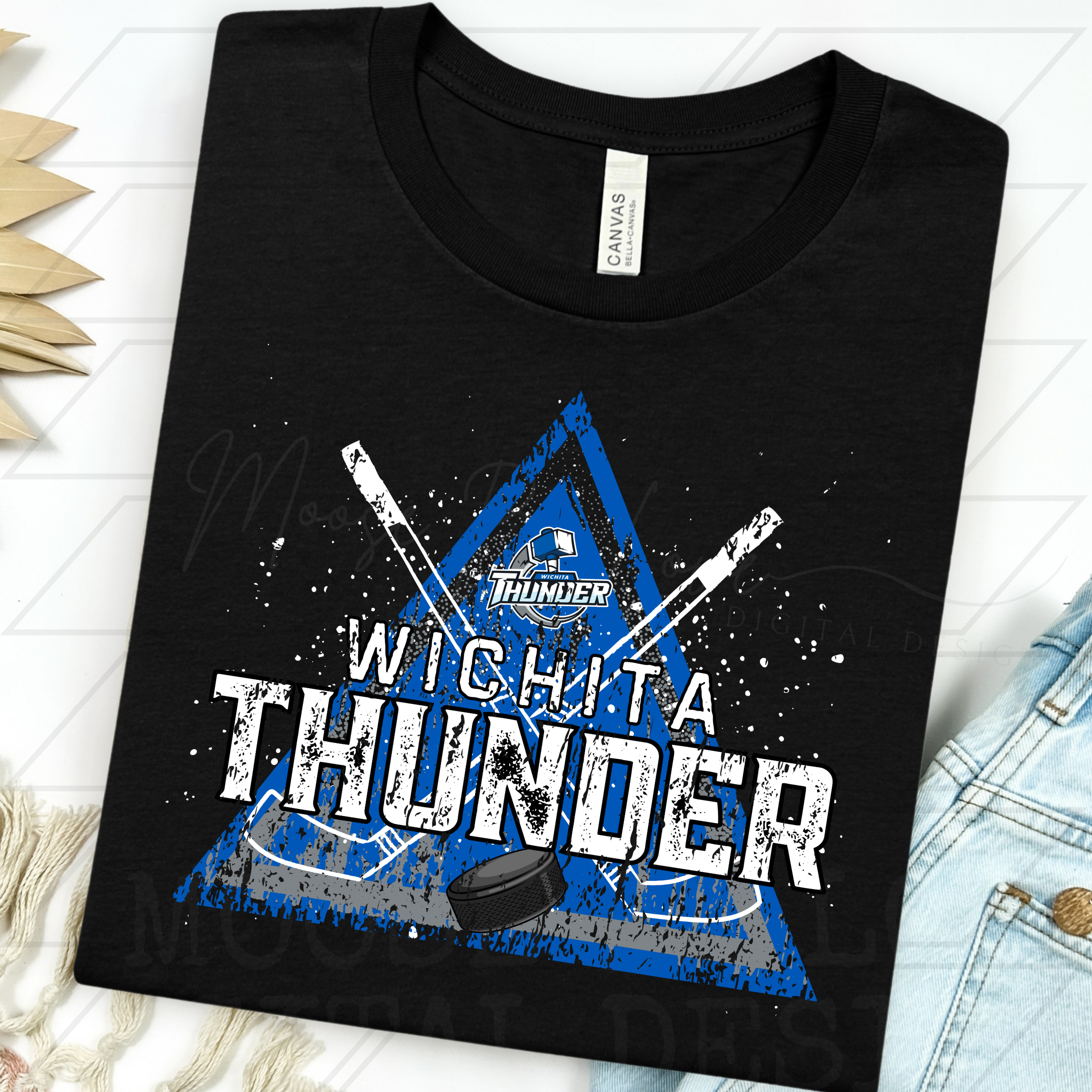 WITCHITA HOCKEY GRUNGE TRIANGLE SPLATTER PNG