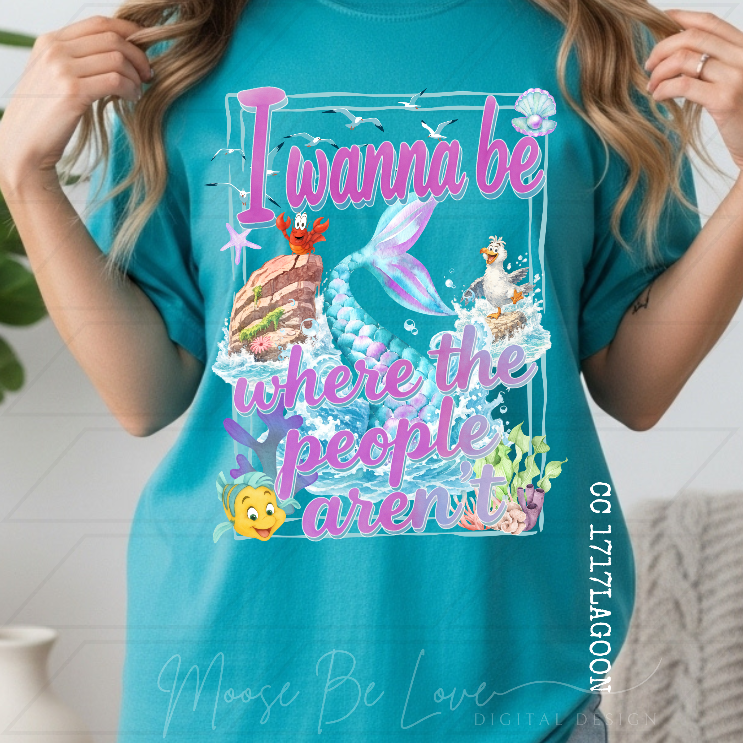 I WANNA BE WHERE THE PEOPLE ARENT MERMAID AND FRIENDS PNG
