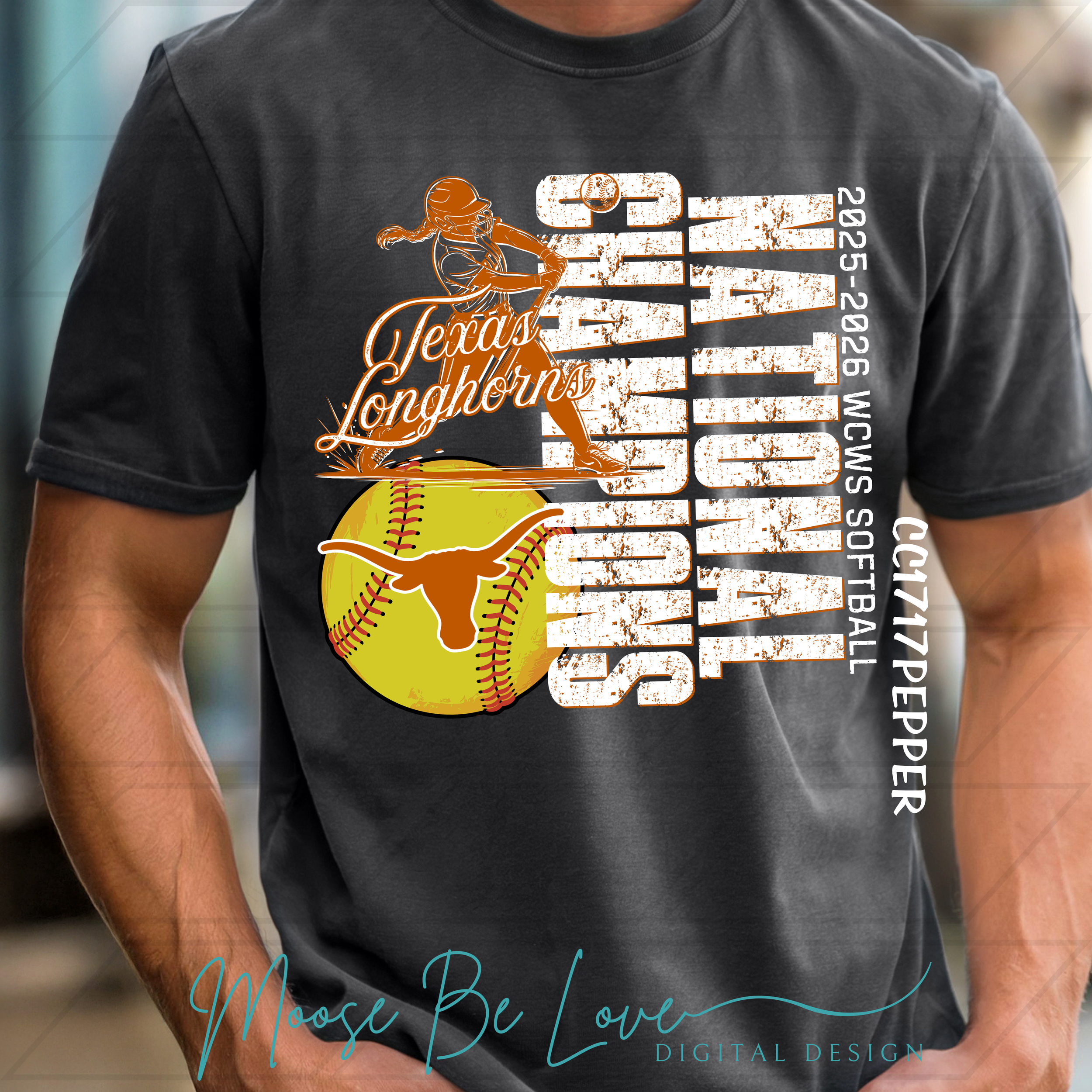 TEXAS SOFTBALL NATIONAL CHAMPIONS WCWS DISTRESSED DESIGN PNG