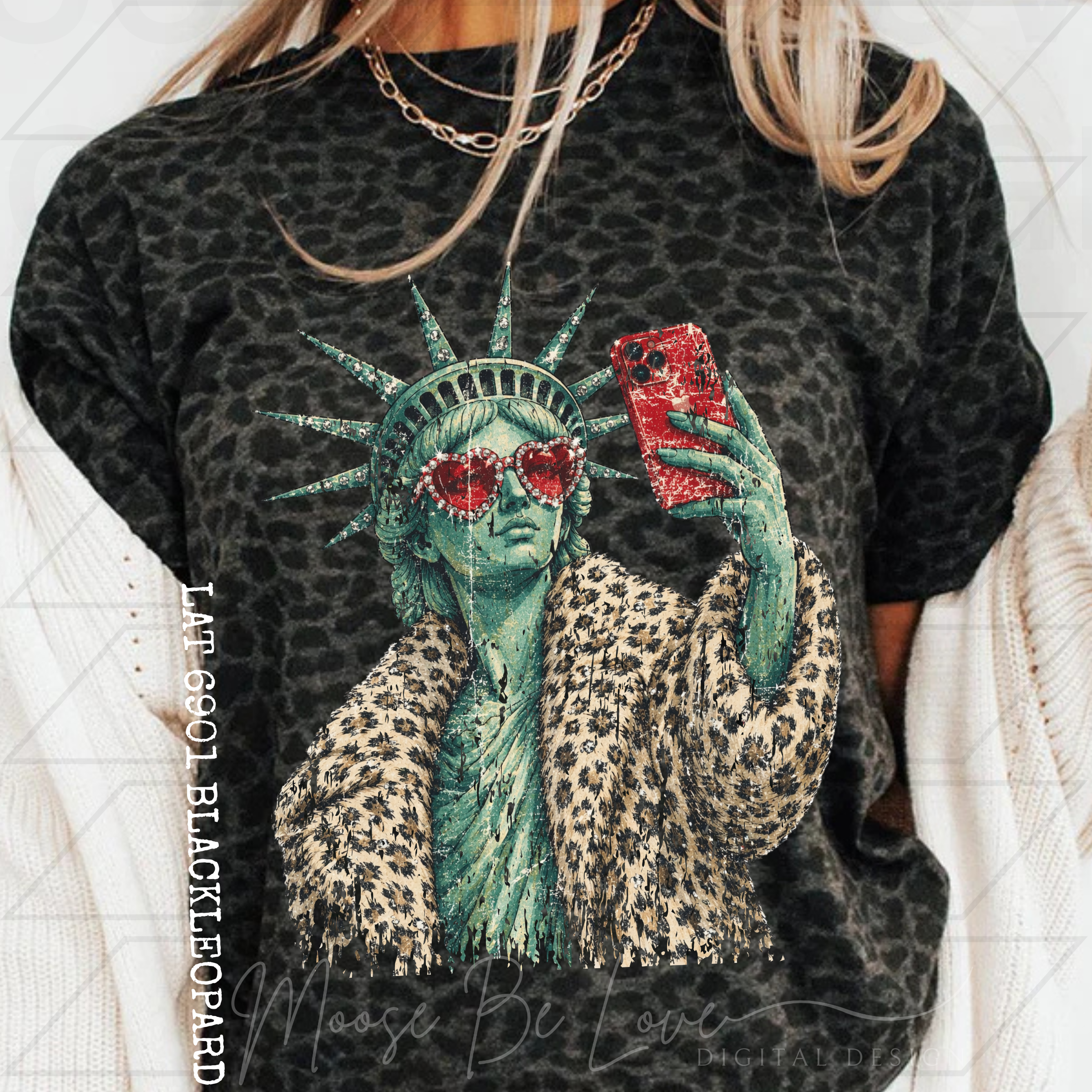 VINTAGE LADY LIBERTY SELFIE PNG