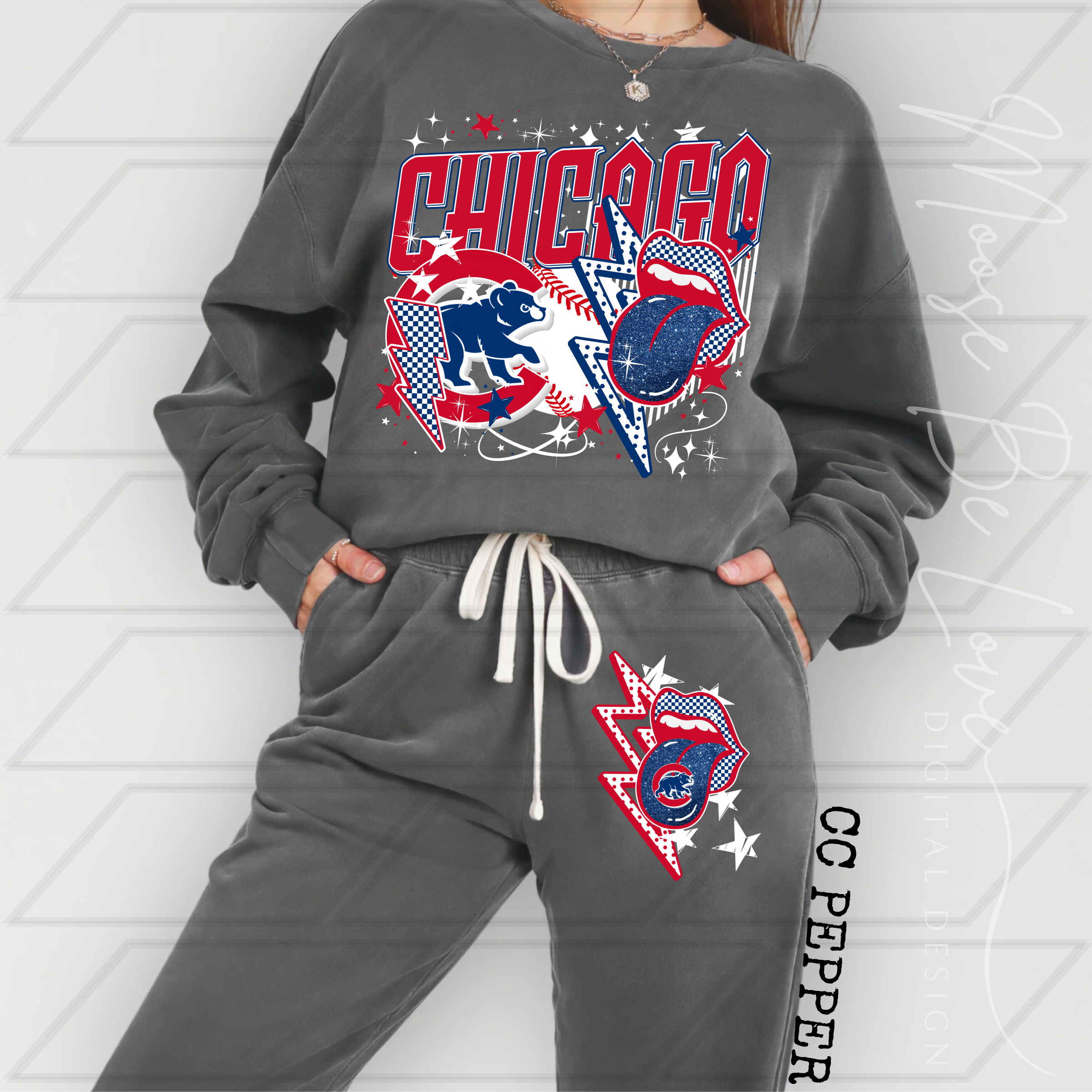 CUBS ROCK AND ROLL BASEBALL COLLAGE BUNDLE